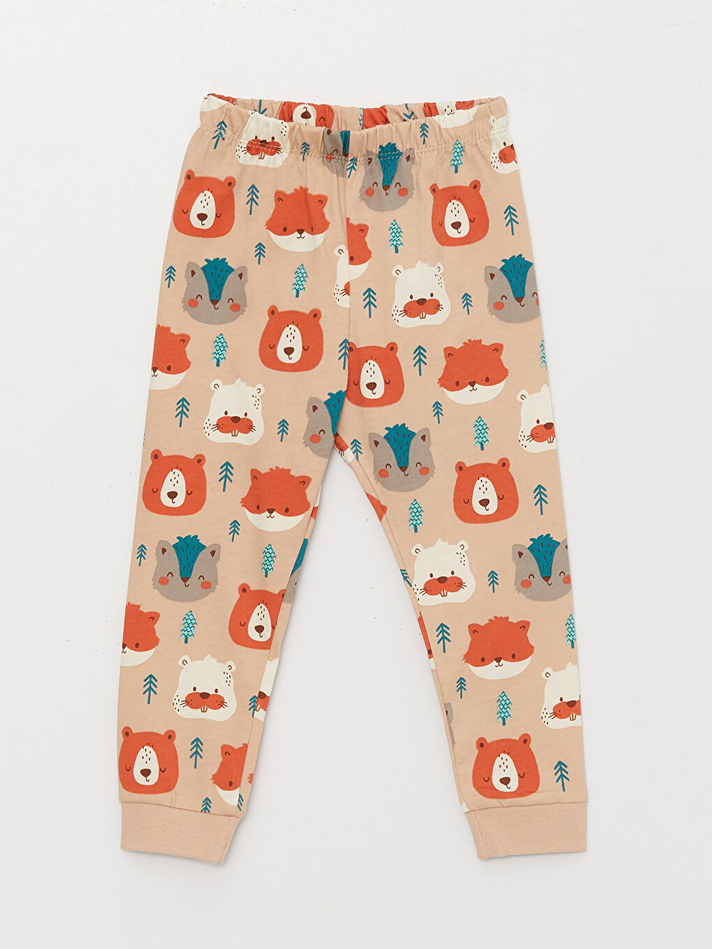 Ekru Bisiklet Yaka Baskılı Erkek Bebek Pijama Takımı 4'lü-7