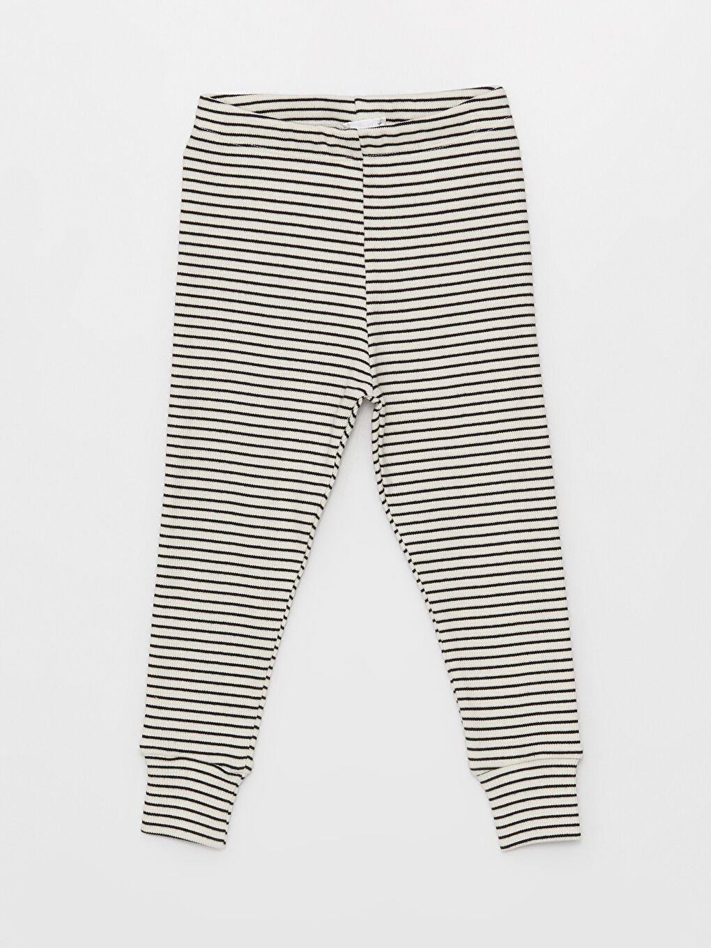 طقم بيجاما للأولاد الصغار مُخَطَّط برقبة دائرية وكم طويل-3