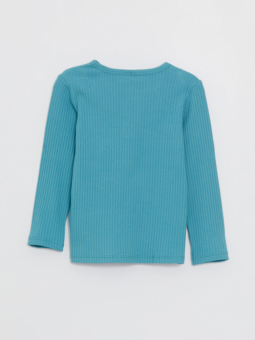 Turkuaz Bisiklet Yaka Uzun Kollu Erkek Bebek Pijama Takımı-3