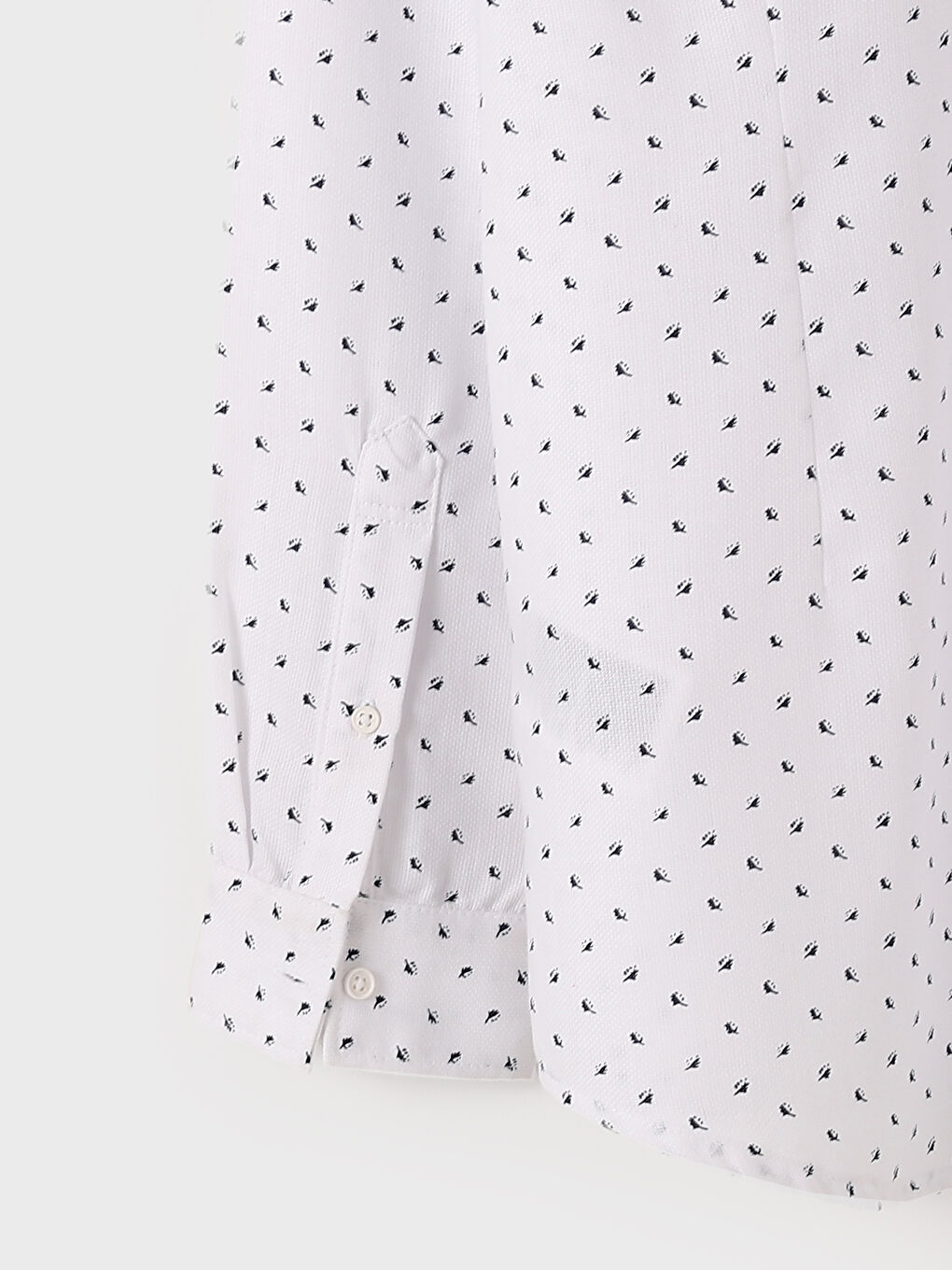 Beyaz Slim Fit Uzun Kollu Oxford Erkek Gömlek-3