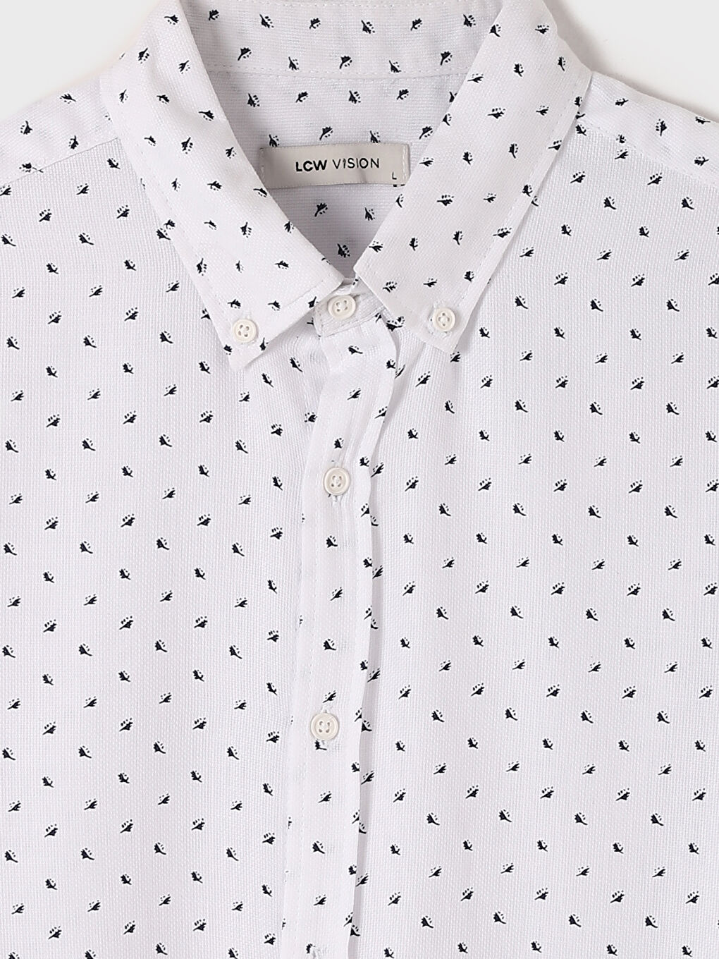 Beyaz Slim Fit Uzun Kollu Oxford Erkek Gömlek-2