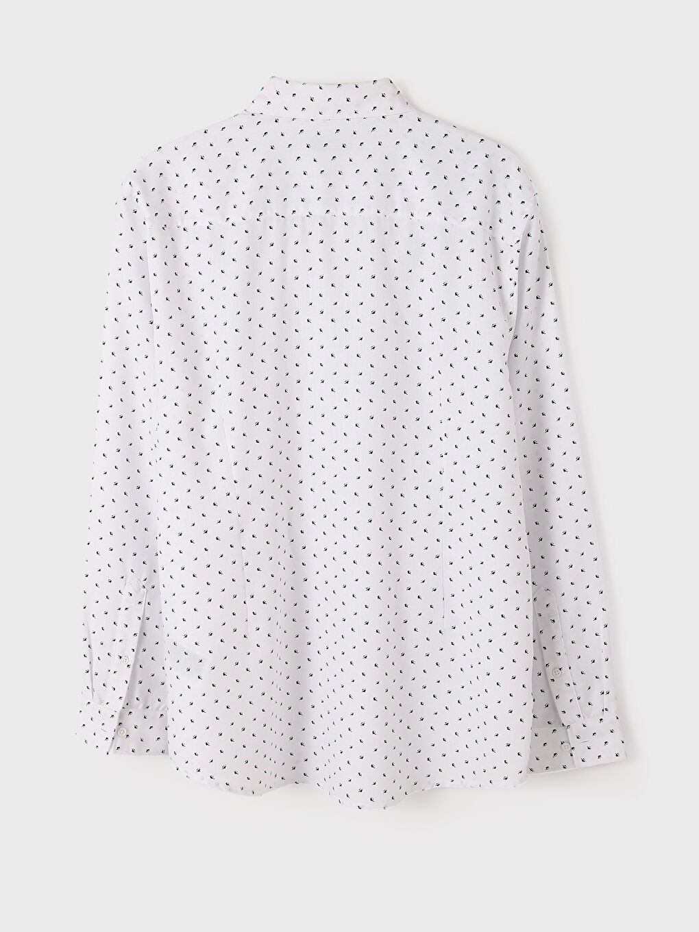 Beyaz Slim Fit Uzun Kollu Oxford Erkek Gömlek-1