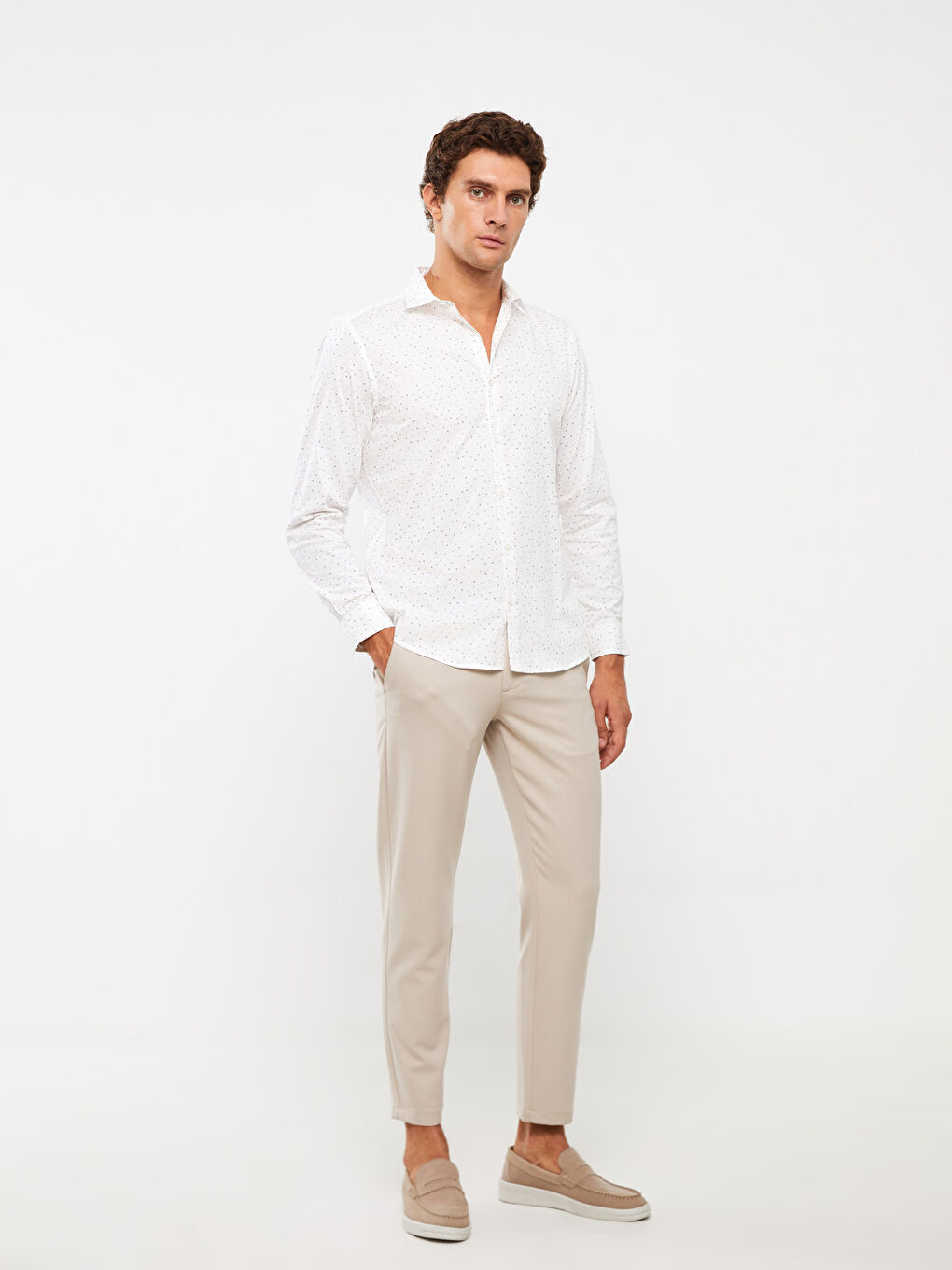 LCW Vision Slim Fit Long Sleeve Oxford Men's Shirt -W34380Z8-Q6K