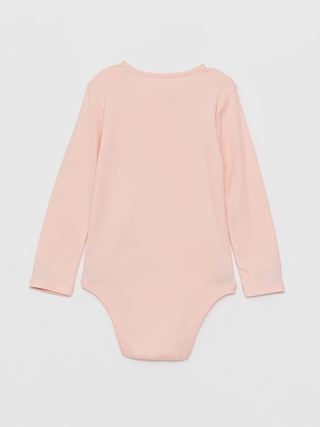 Pembe Bisiklet Yaka Uzun Kollu Kız Bebek Çıtçıtlı Bodysuit 5'li-6