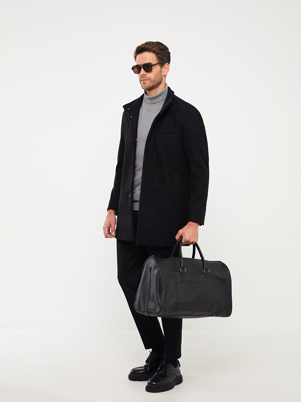 Standard Fit Funnel Neck Men's Cachet Coat-2