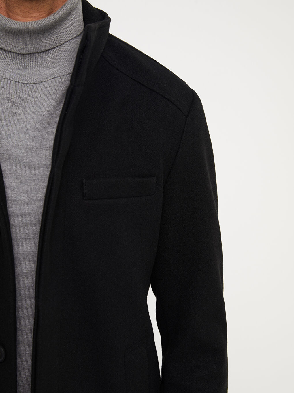 Standard Fit Funnel Neck Men's Cachet Coat-3