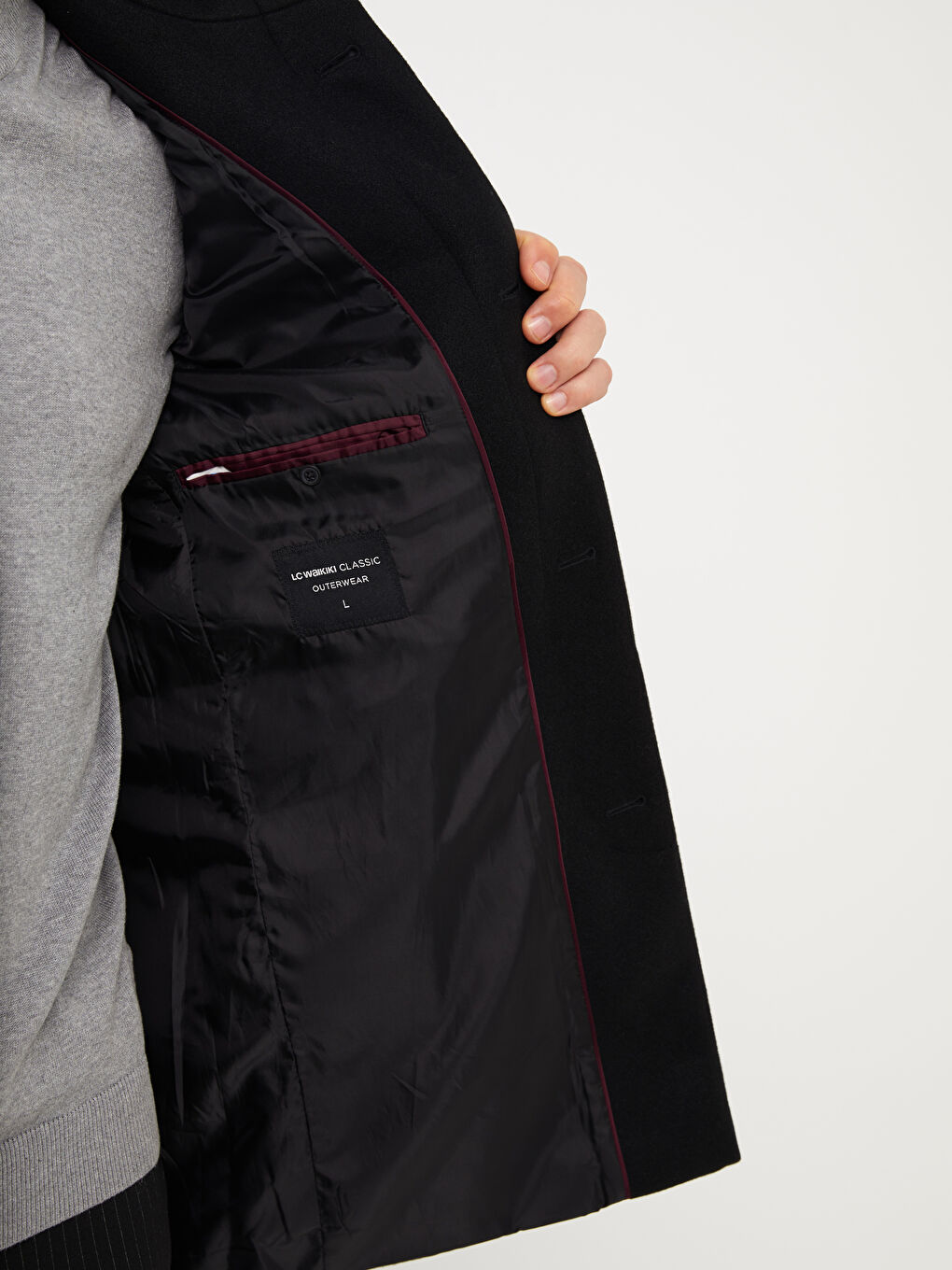 Standard Fit Funnel Neck Men's Cachet Coat-4