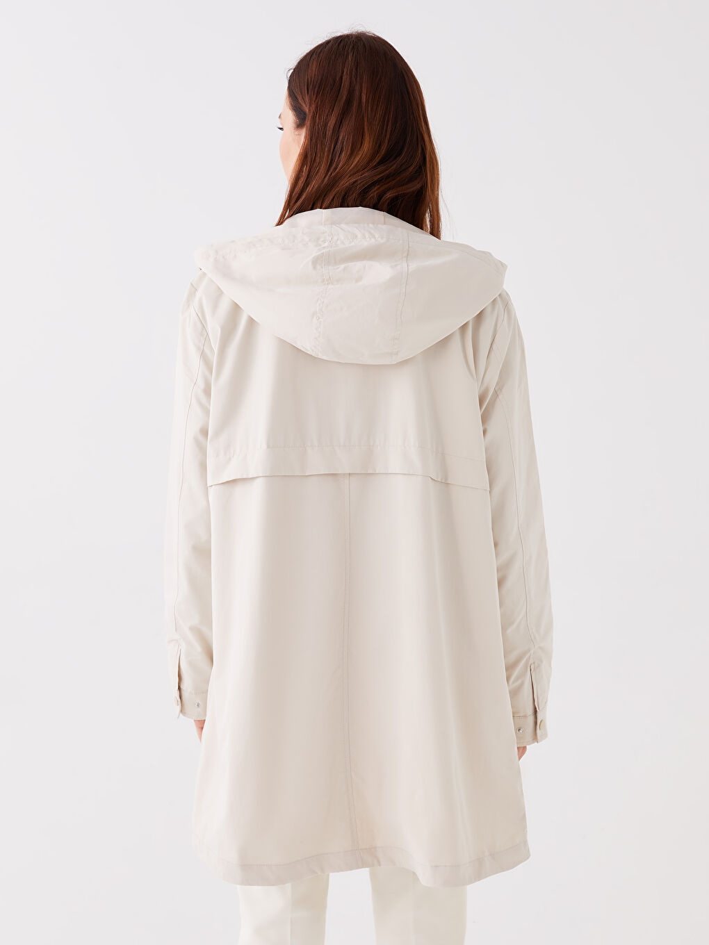 LCW Grace Women's Hooded Plain Coat -W34514Z8-S2E
