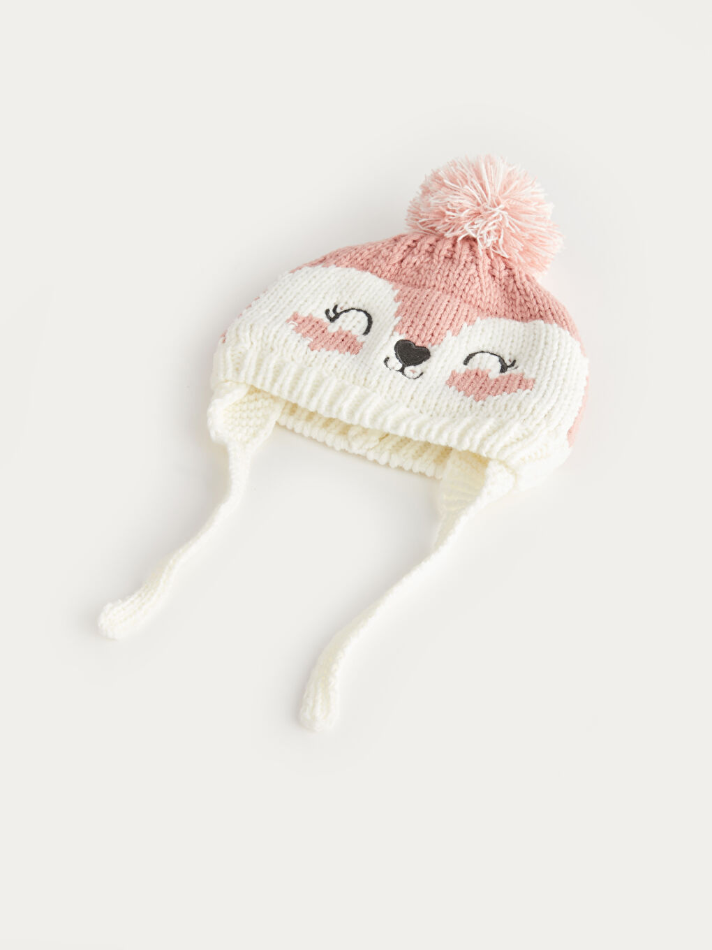 Ponpon Detaylı Kız Bebek Bere-1