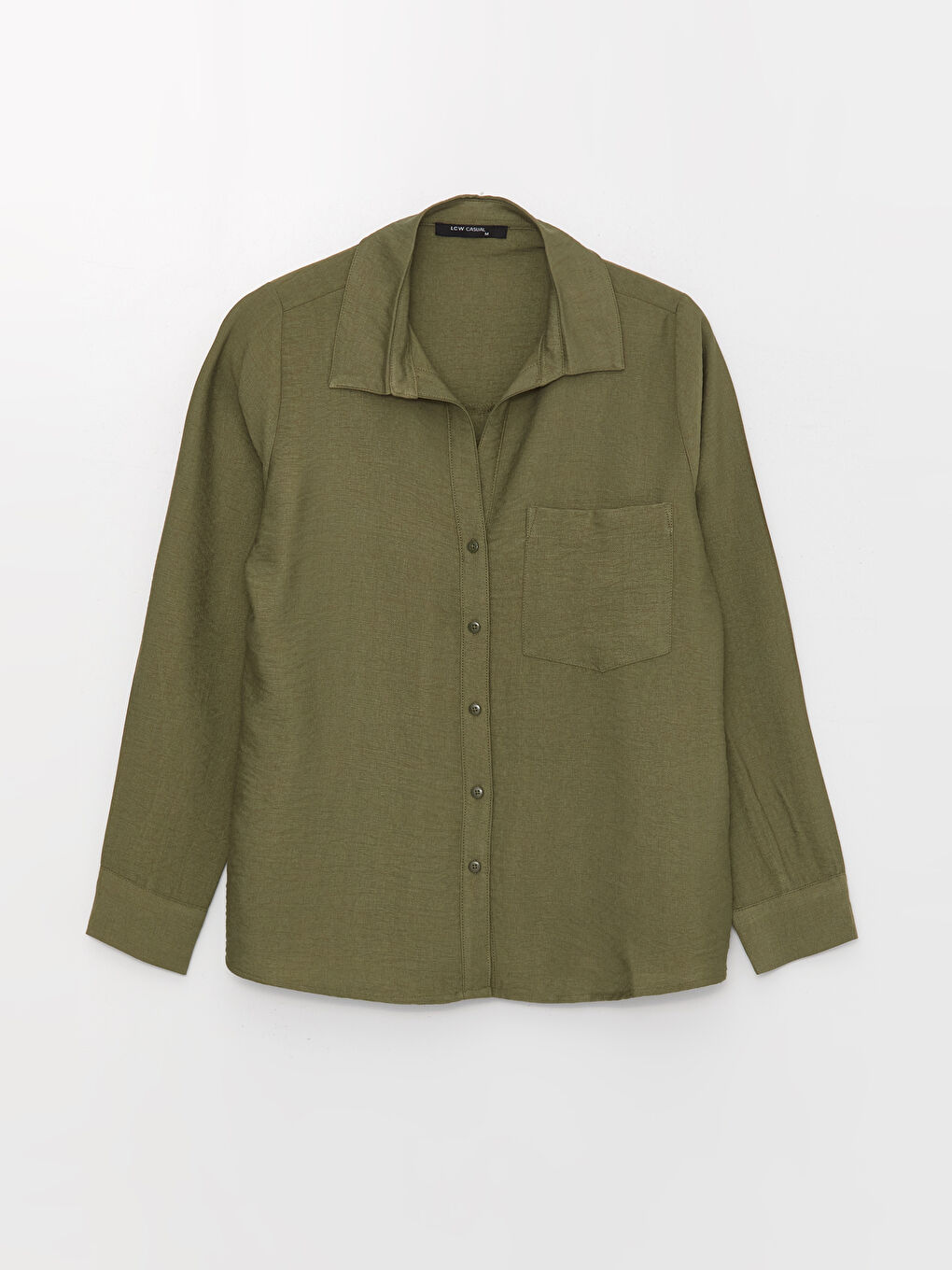 Cămașă Simplă cu Mânecă Lungă Supradimensionată pentru Femei-5