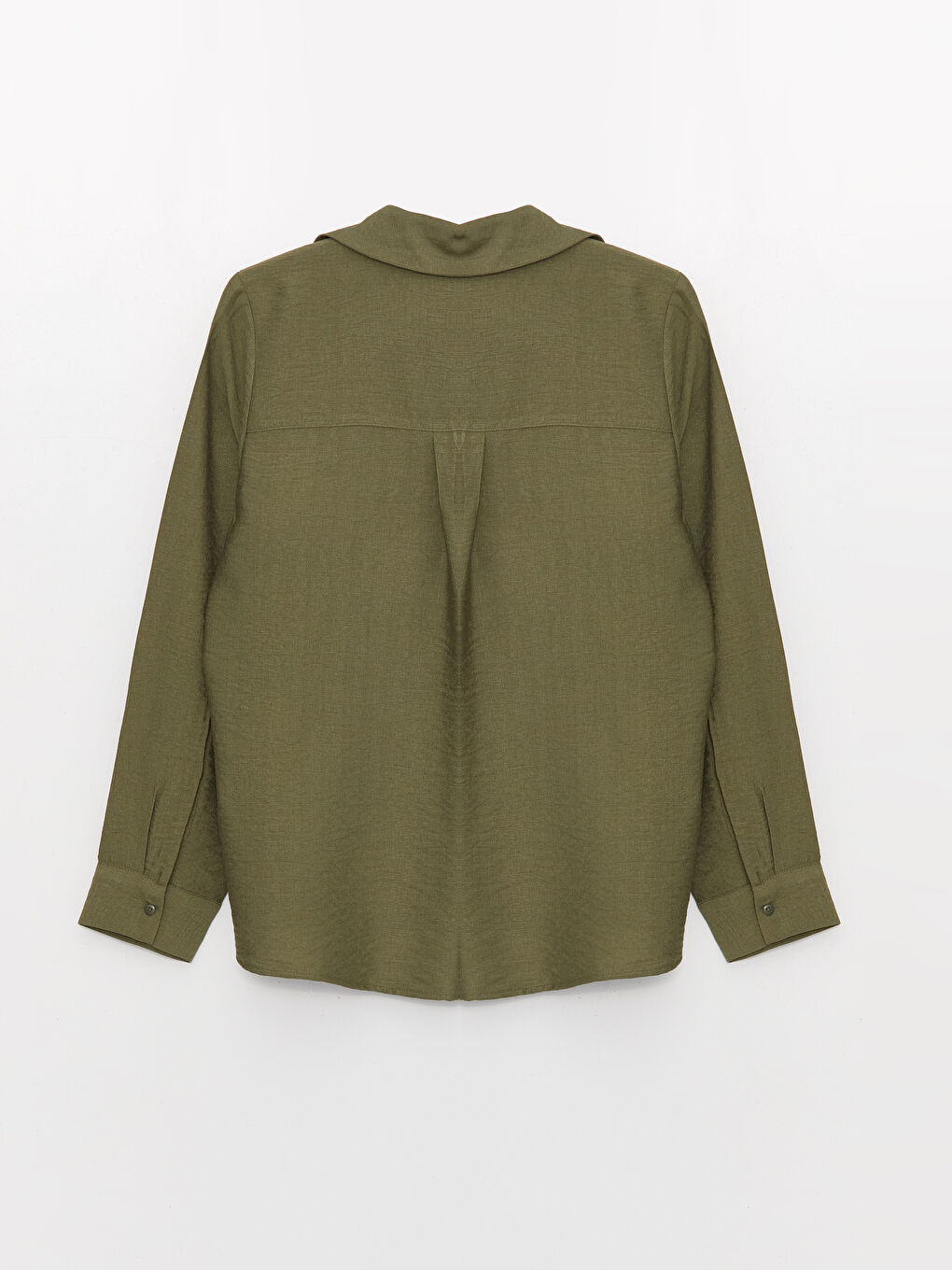 Cămașă Simplă cu Mânecă Lungă Supradimensionată pentru Femei-6