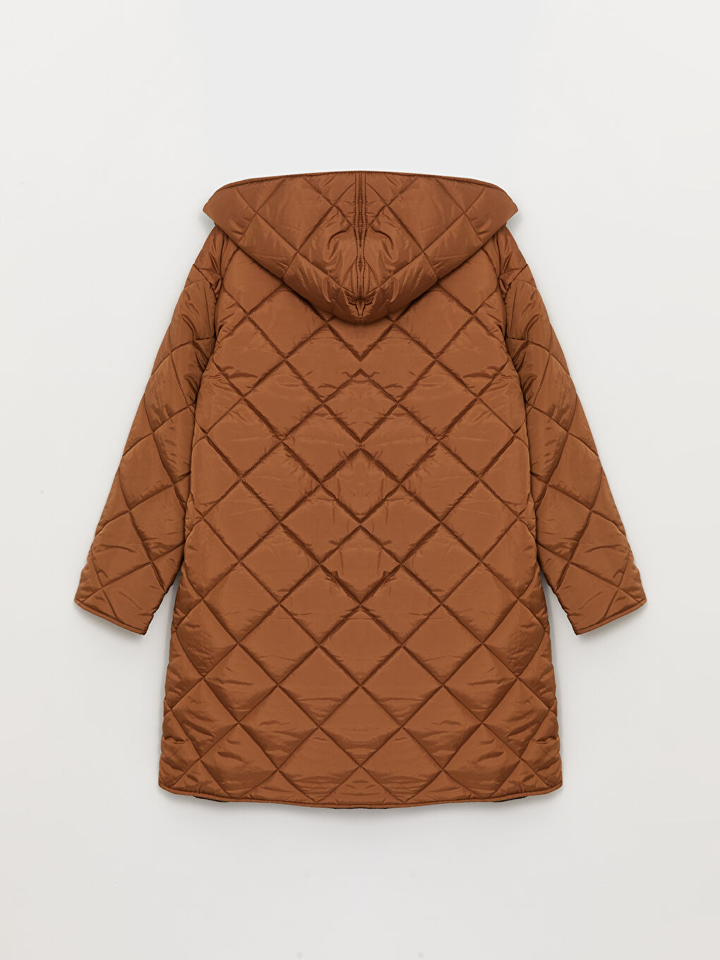 معطف سميك مبطّن قابل للعكس بقبّ نساء-9