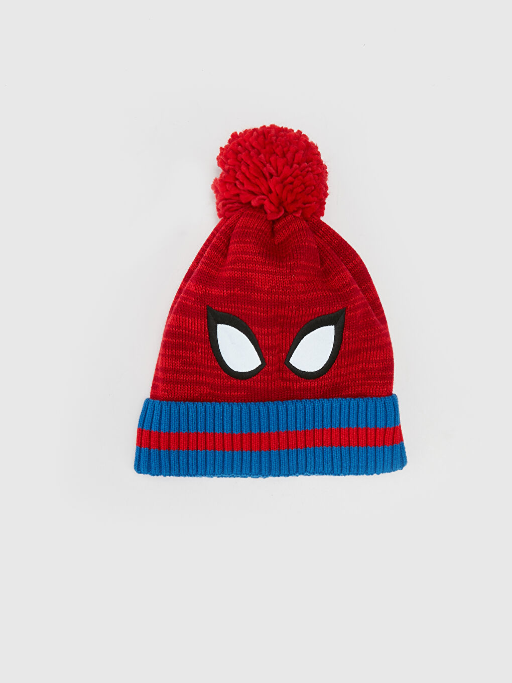 LCW ACCESSORIES Kırmızı Melanj Spiderman Lisanslı Ponponlu Erkek Çocuk Triko Bere