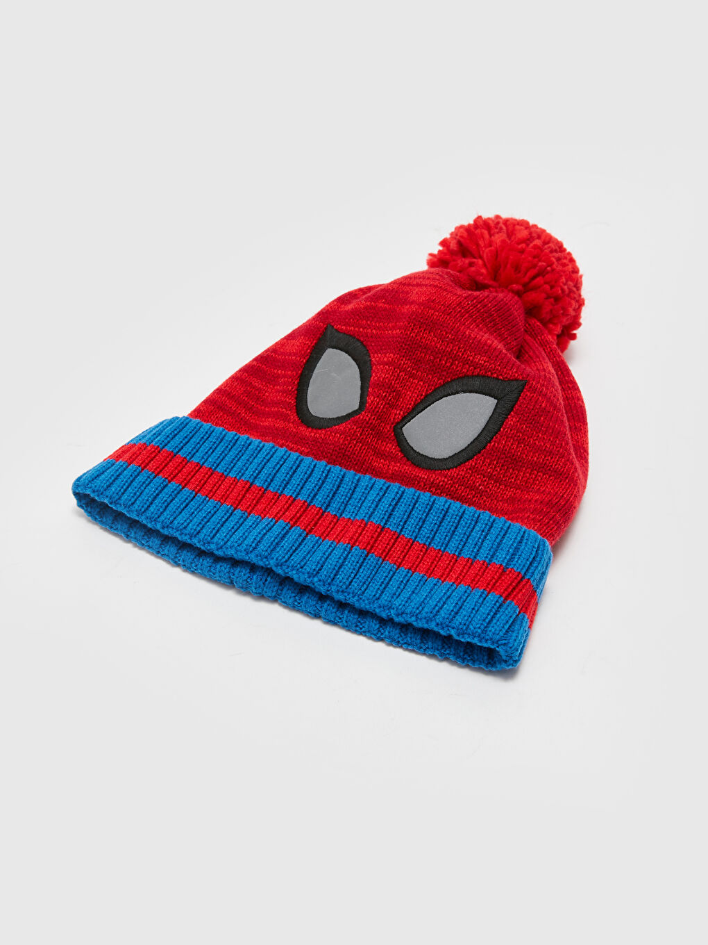 LCW ACCESSORIES Kırmızı Melanj Spiderman Lisanslı Ponponlu Erkek Çocuk Triko Bere - 1