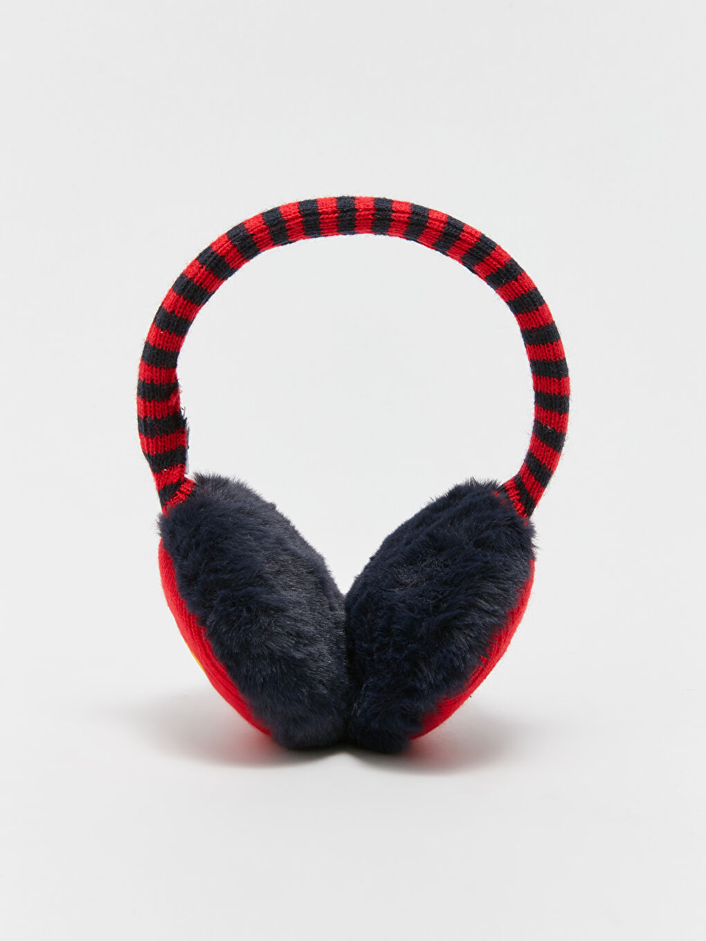 Kırmızı Nakışlı Erkek Çocuk Triko Kulaklık-1