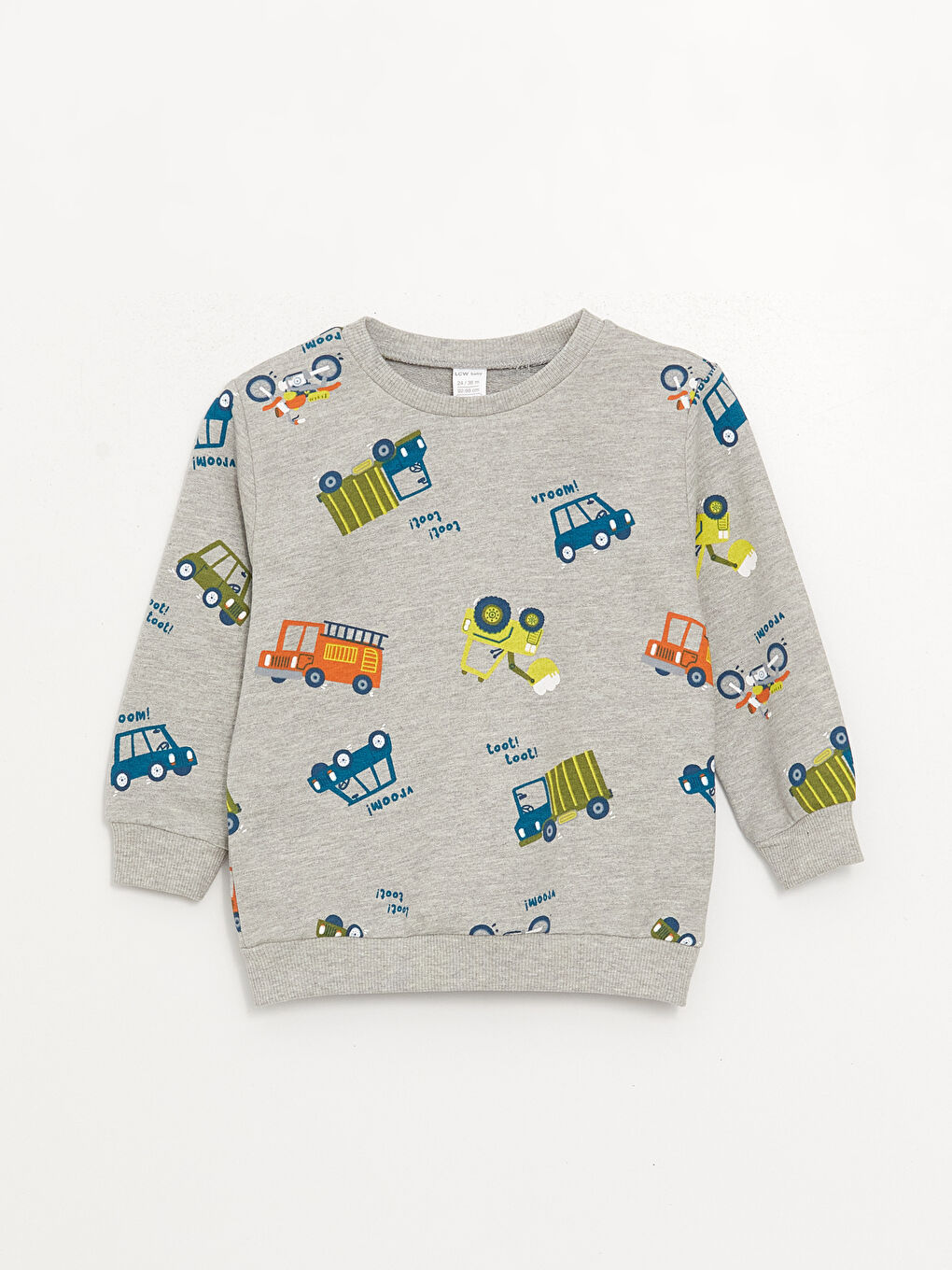 LCW baby Printed Long Sleeve Baby Boys' Sweatshirt 2 Pack -W34629Z1-GYC