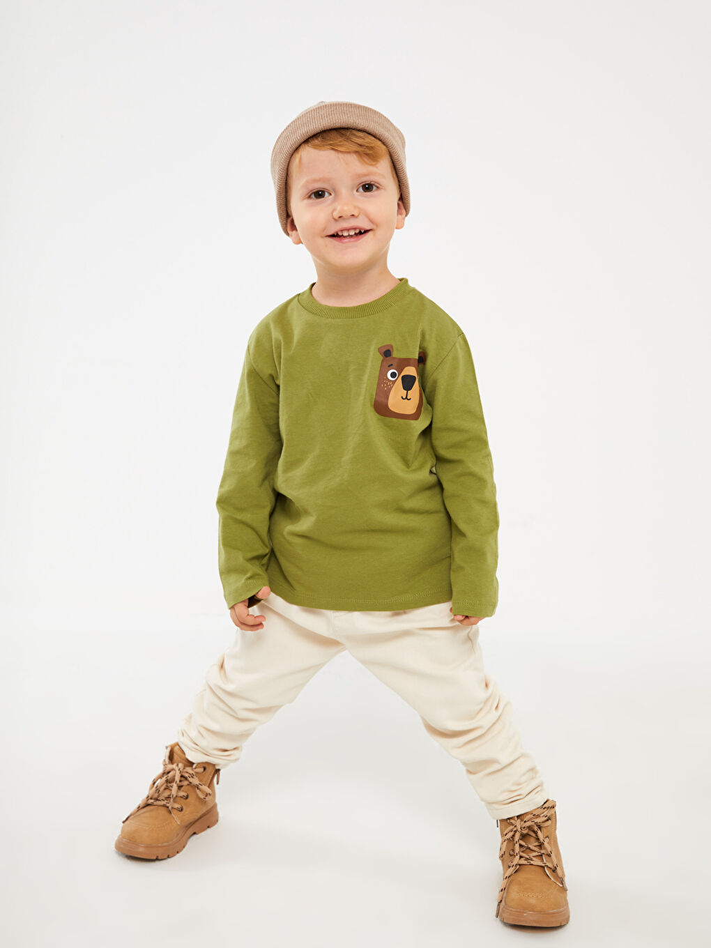 Crew Neck Long Sleeve Baby Boys' T-Shirt 2 Pack