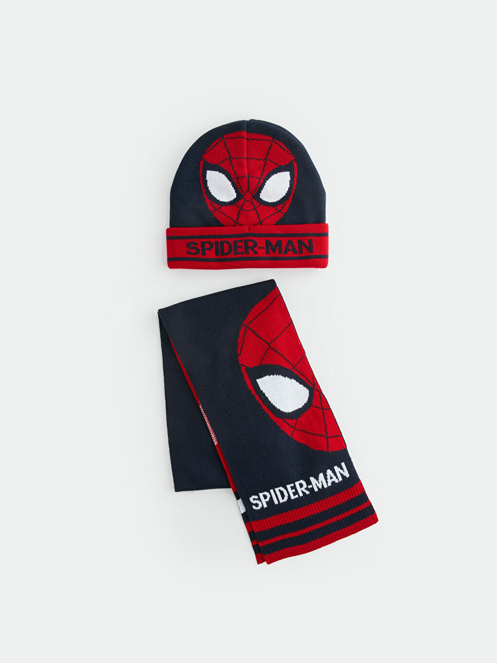 LCW ACCESSORIES Lacivert Spiderman Baskılı Erkek Çocuk Atkı ve Bere