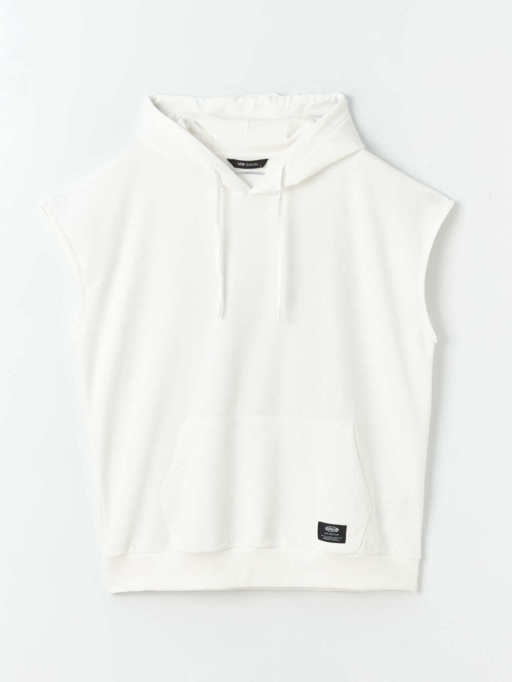 LCW Casual Kırık Beyaz Kısa Kollu Erkek Hoodie - 4