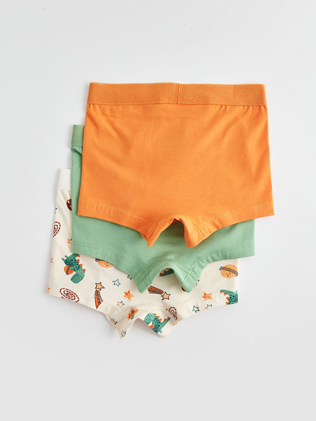 خصر مرن سراويل بوكسر للأولاد الرضع - ٣ قطع-1