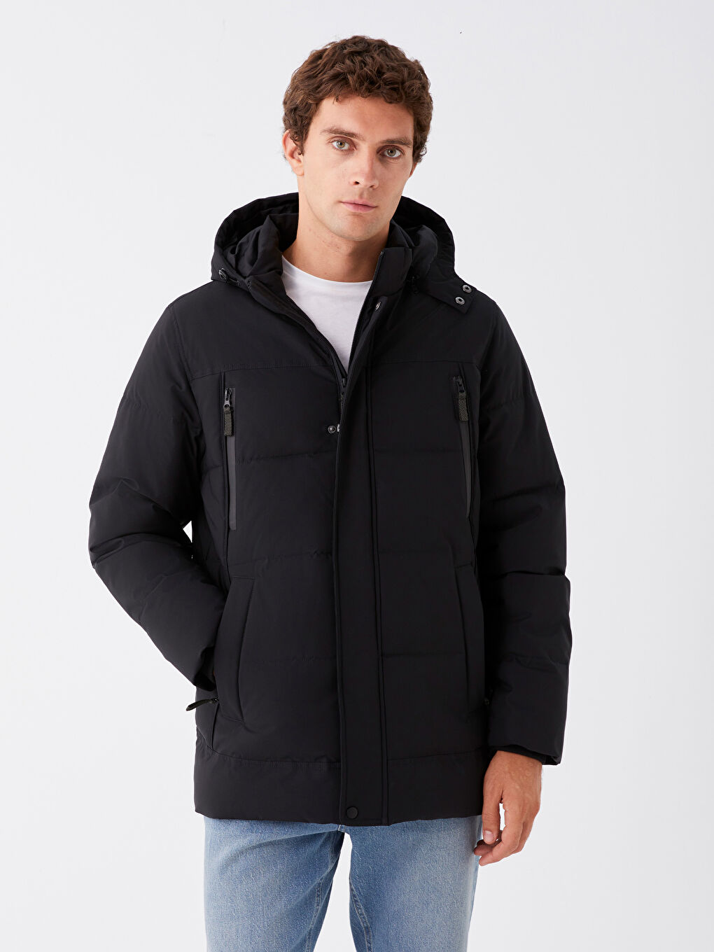 Standard Fit Hooded Men's Coat