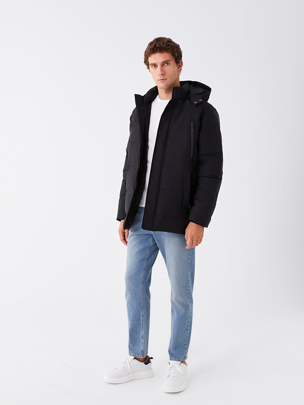 Standard Fit Hooded Men's Coat-2