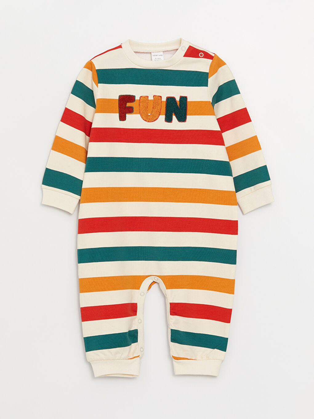 Crew Neck Long Sleeve Striped Baby Boy Rompers