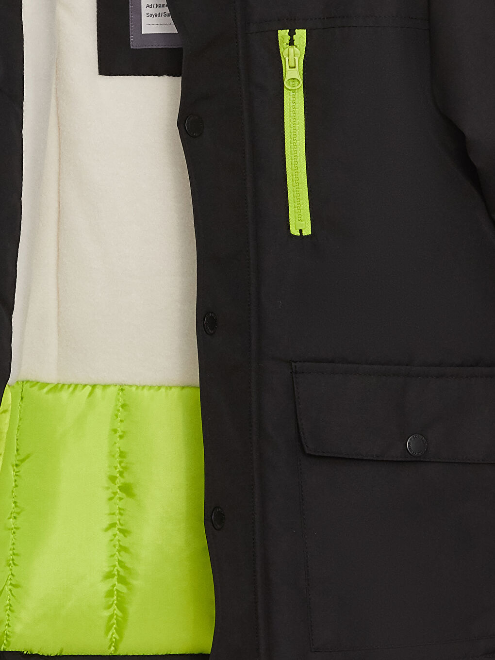 LCW ECO Siyah Kapüşonlu Erkek Çocuk Mont - 2