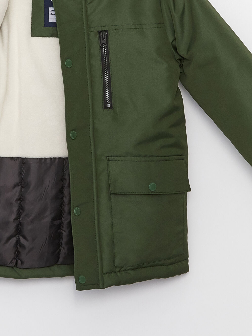 LCW ECO Yeşil Kapüşonlu Erkek Çocuk Mont - 2