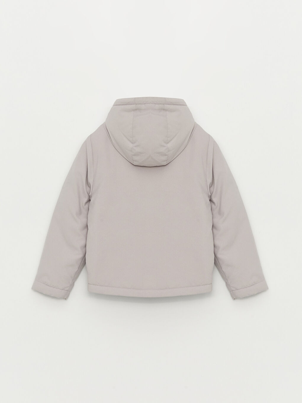 Gri Kapüşonlu Erkek Çocuk Mont-1