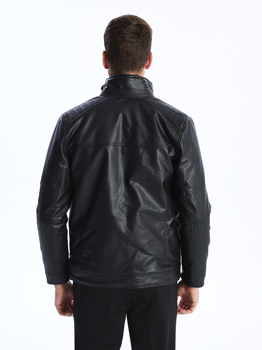 LCWAIKIKI Classic Manteau en Similicuir à Col Chemise pour Hommes Coupe Standard -W34753Z8-CVL
