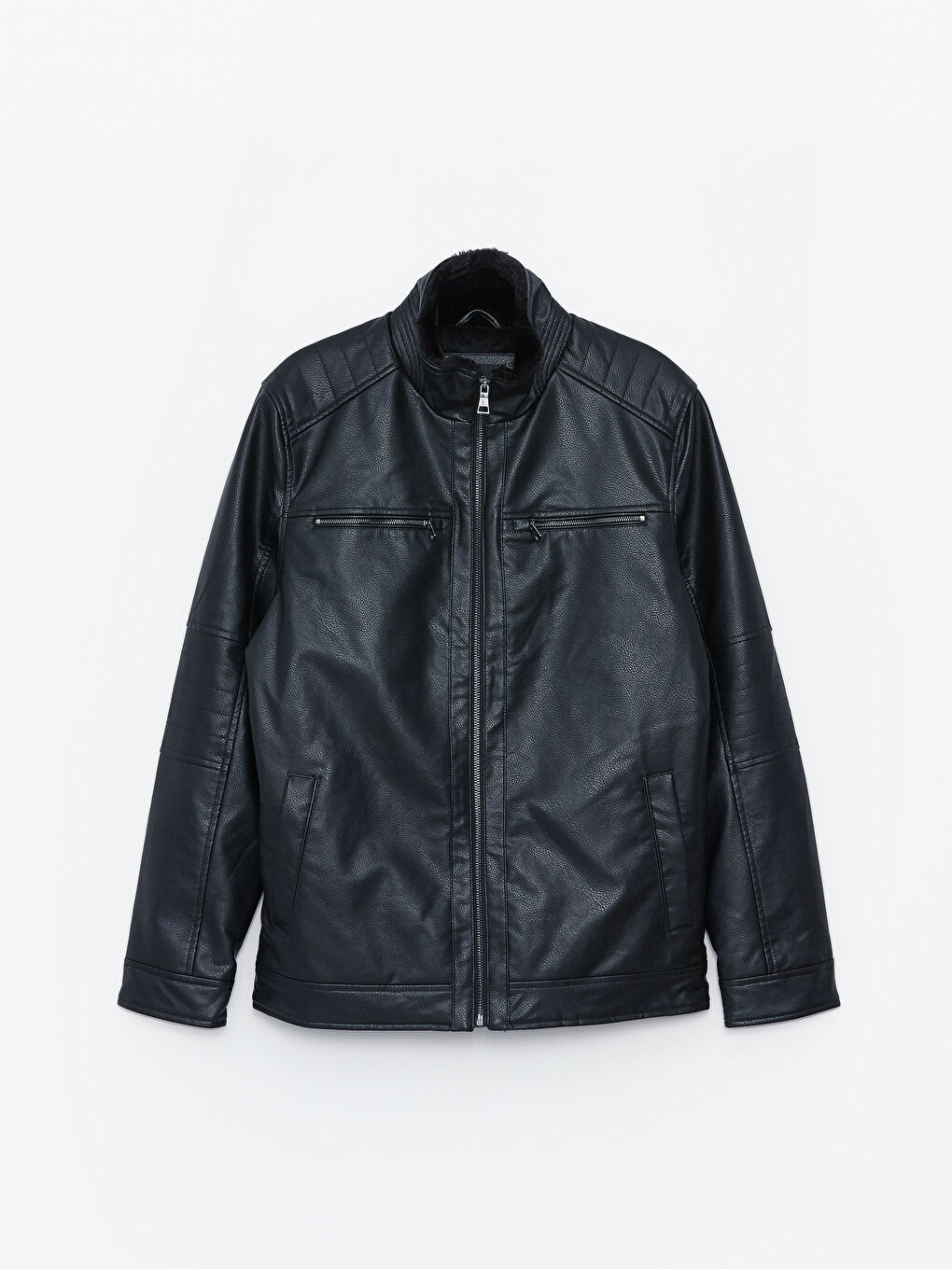 LCWAIKIKI Classic Manteau en Similicuir à Col Chemise pour Hommes Coupe Standard -W34753Z8-CVL