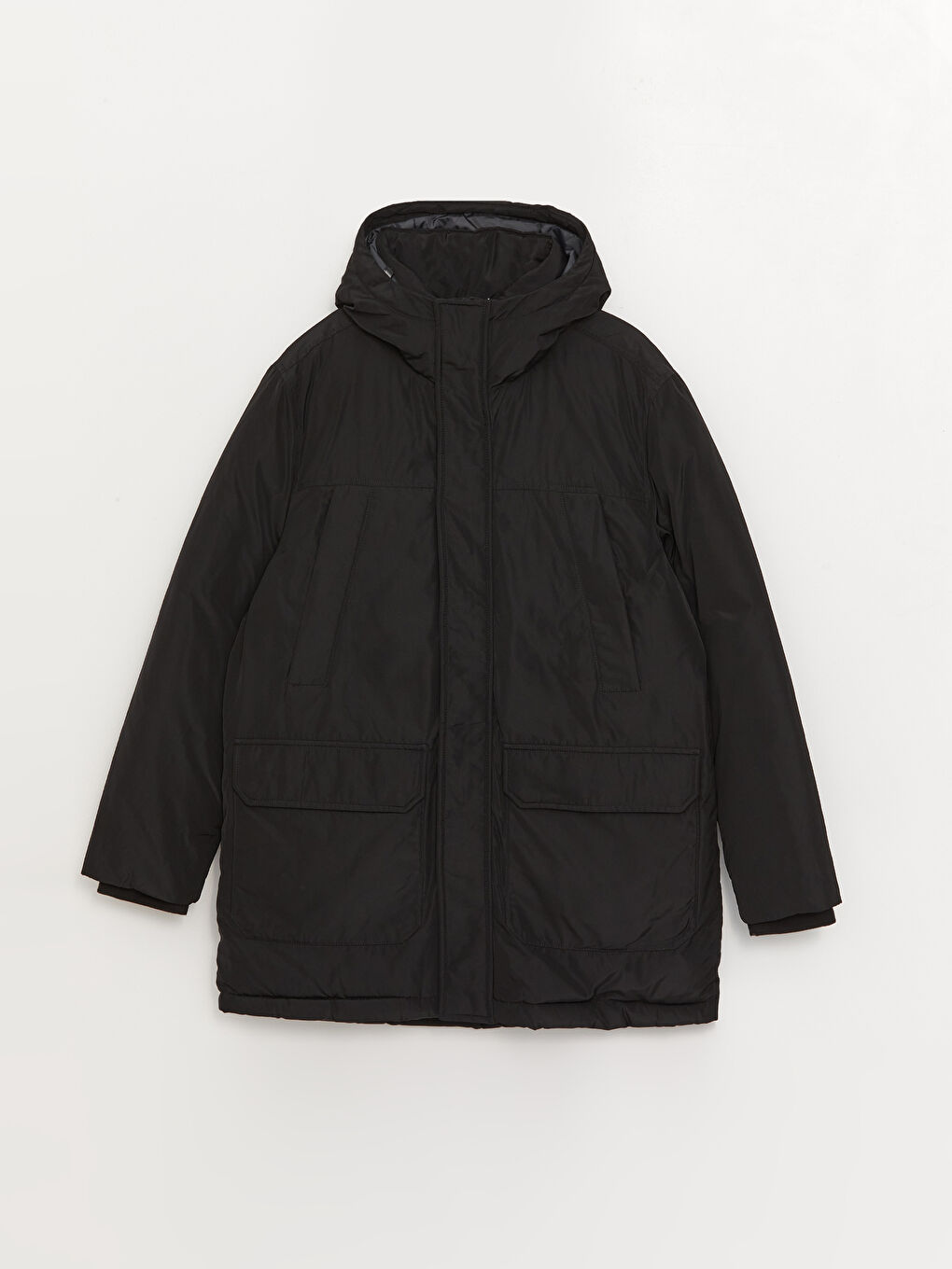Regular Fit Hooded Men's Parka-6
