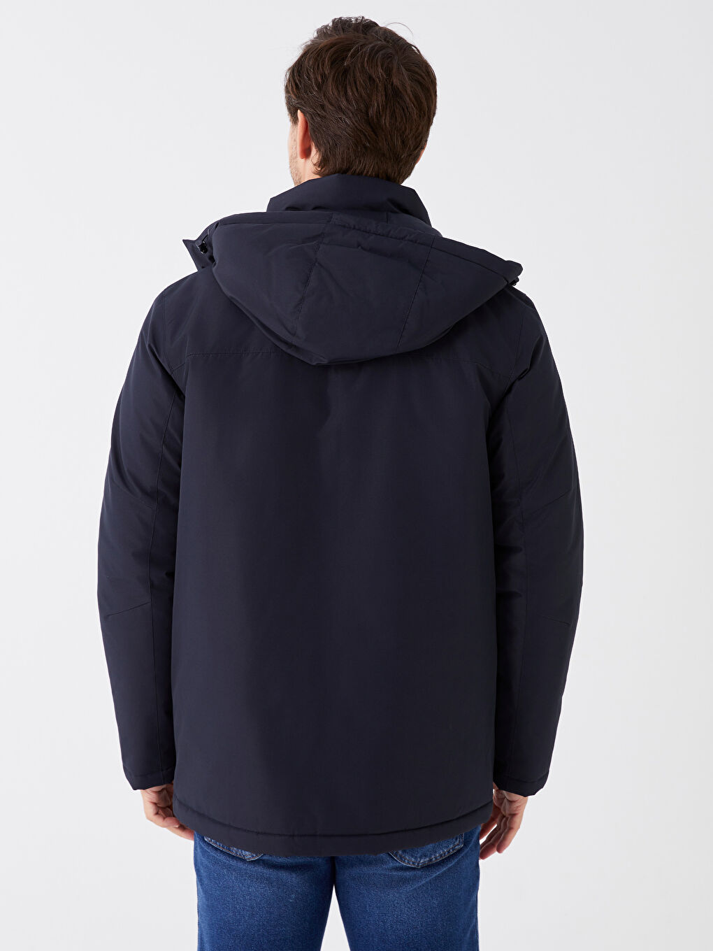 Standard Fit Hooded Men's Coat-5