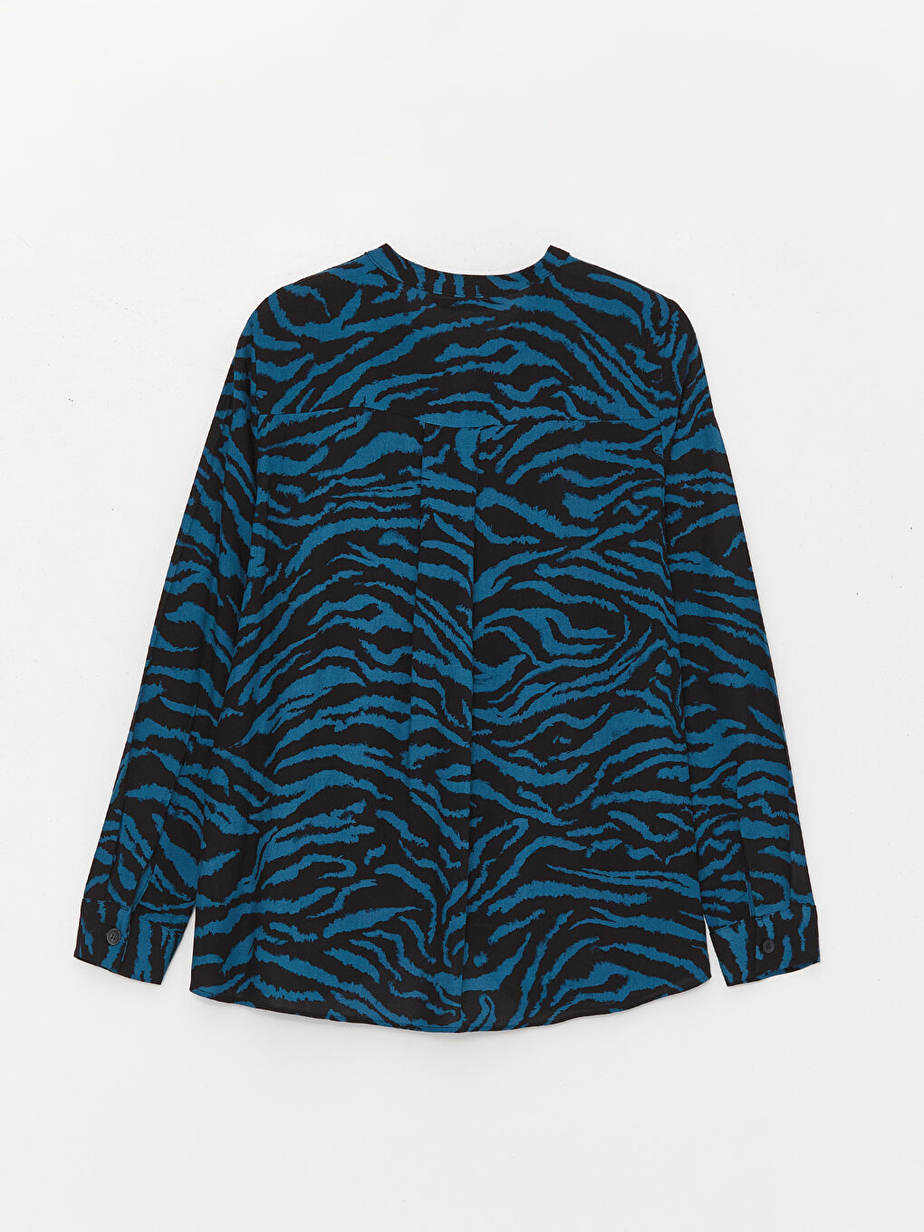 LCW Grace Notch Neck Patterned Long Sleeve Women's Blouse -W34785Z8-LQQ