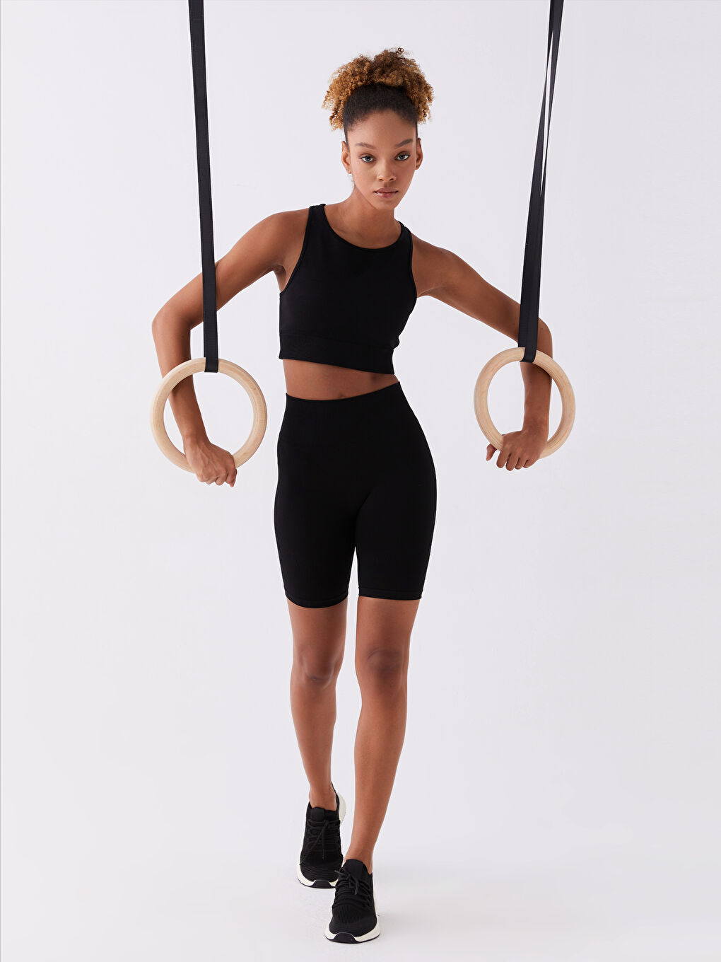 Elastic Waist Plain Seamless Women's Sports Leggings -W34793Z8-CVL
