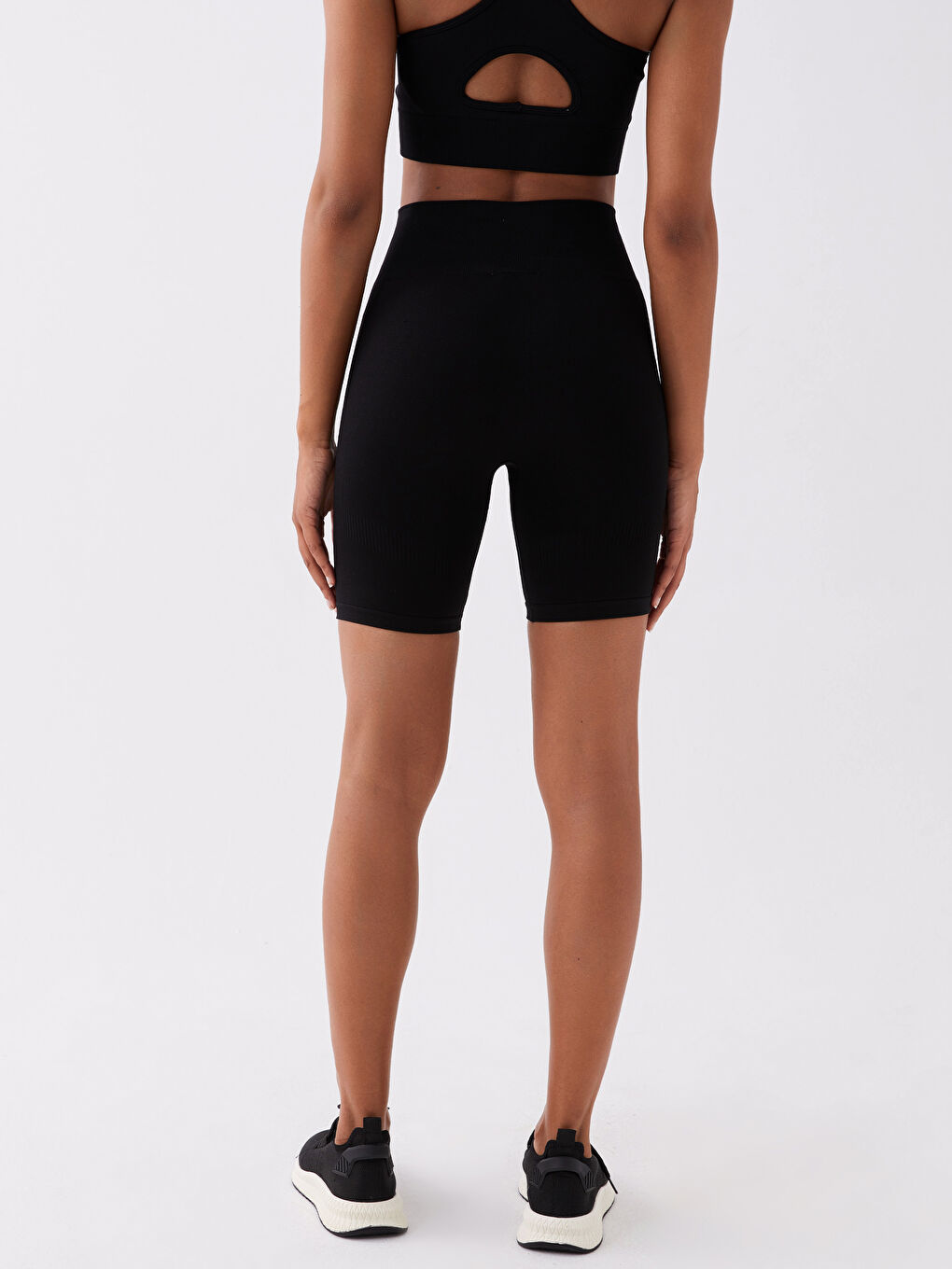 Elastic Waist Plain Seamless Women's Sports Leggings -W34793Z8-CVL
