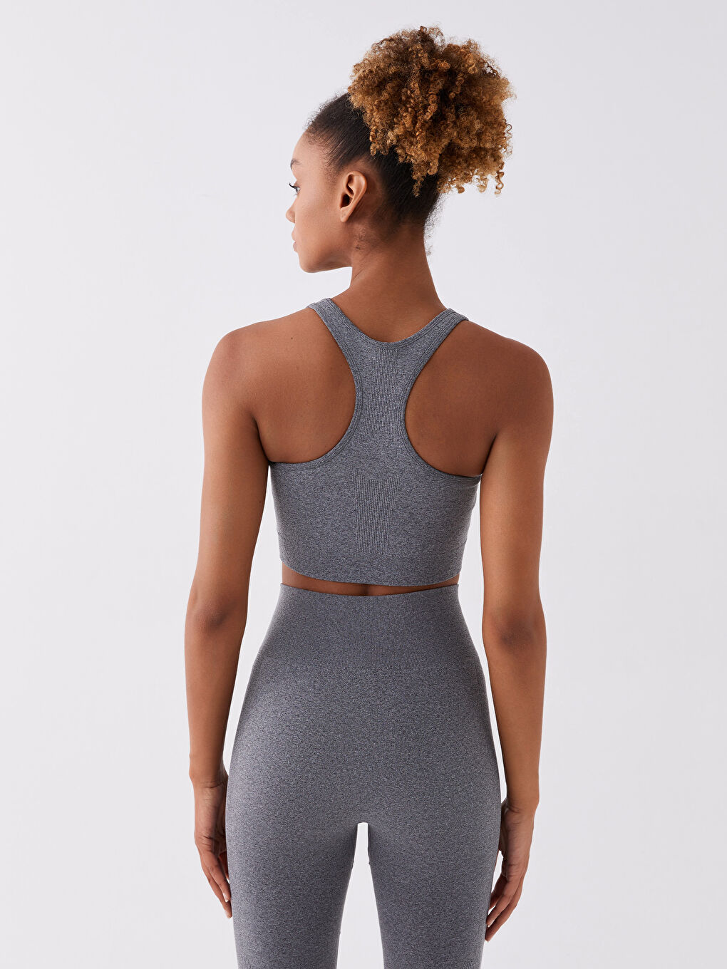 U Neck Plain Seamless Women's Sports Bustier -W34816Z8-LAL