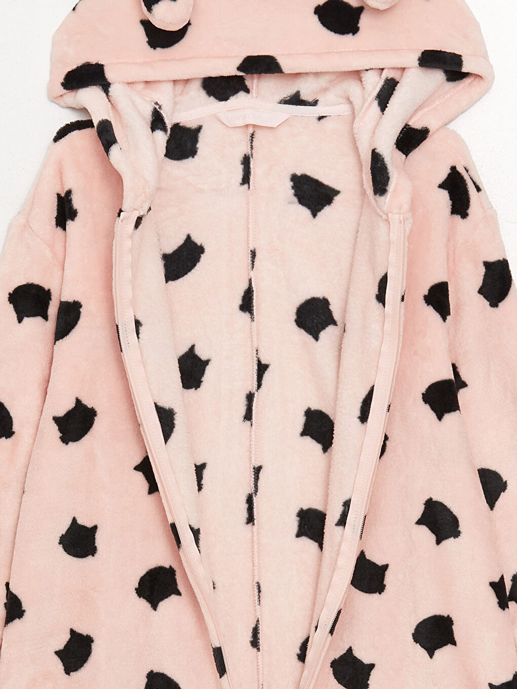 LCW DREAM Women's Plush Sleeping Bag with Hooded Pattern Long Sleeve -W34817Z8-LSZ
