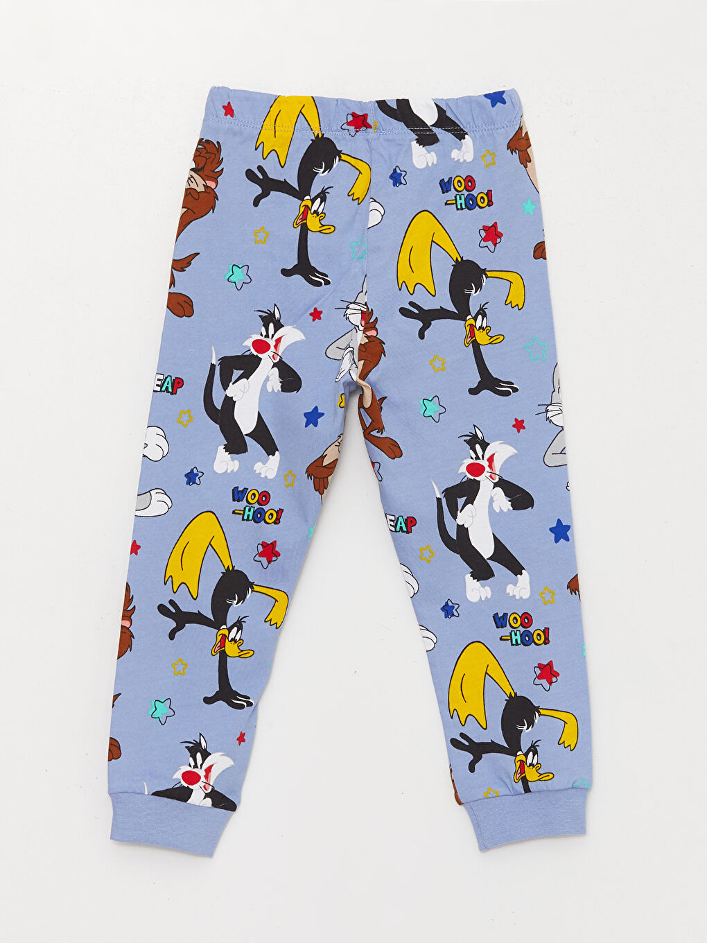 LCW baby Mavi Bisiklet Yaka Looney Tunes Baskılı Erkek Bebek Pijama Takımı - 6