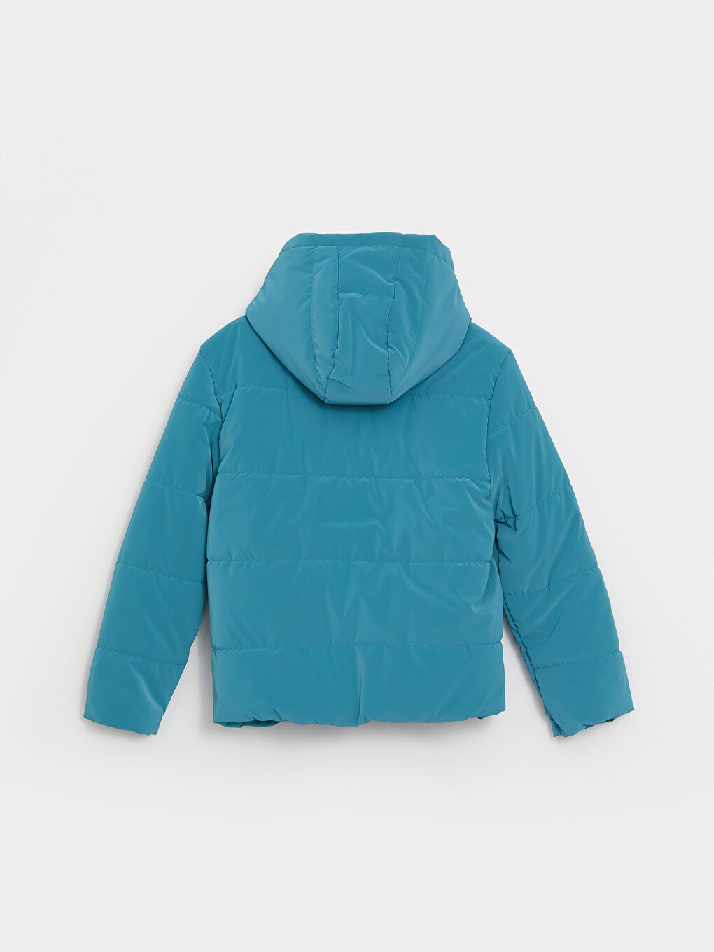 Yeşil Kapüşonlu Erkek Çocuk Şişme Mont-1