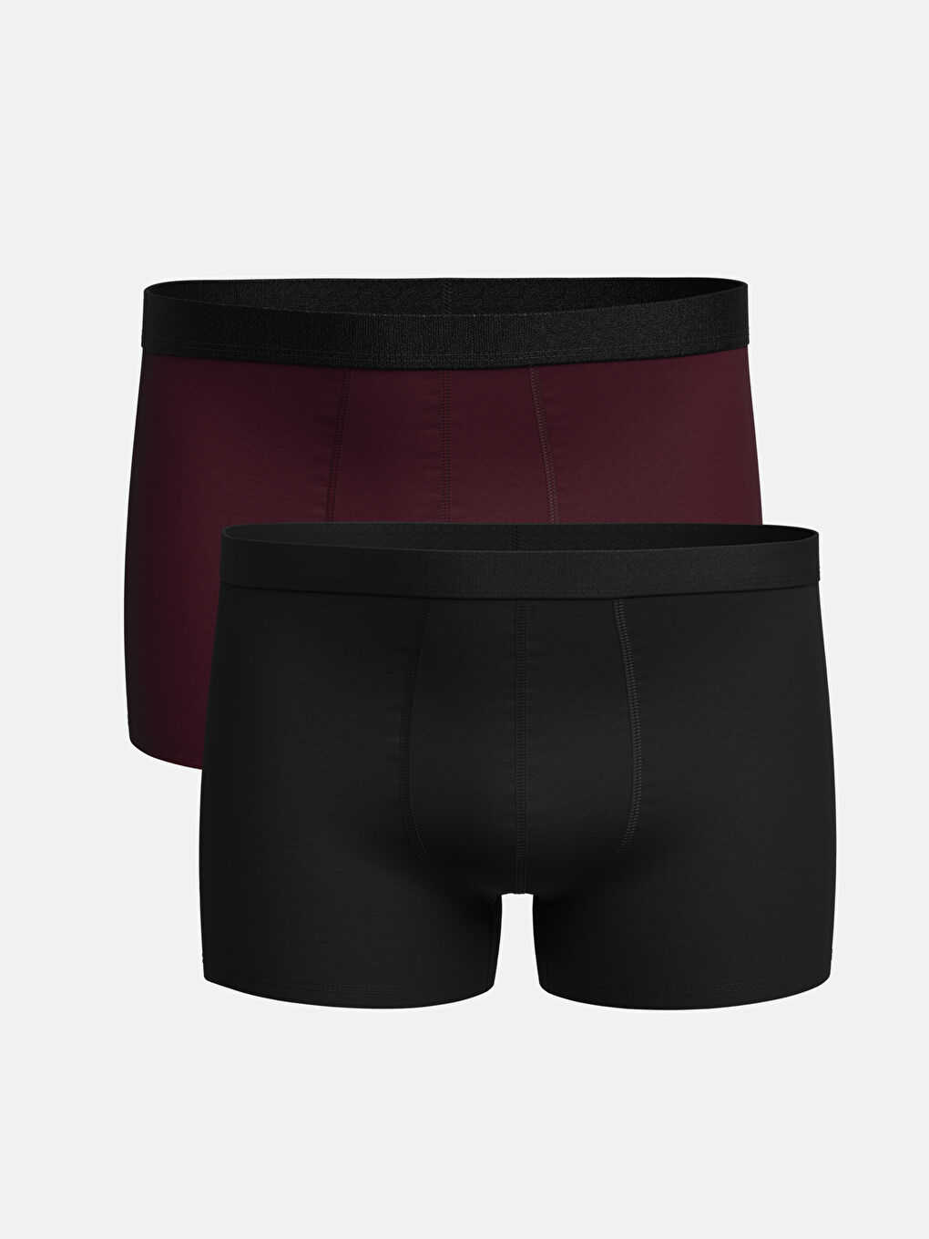 سراويل بوكسر قطن مطاطي عادي للرجال - مجموعتين