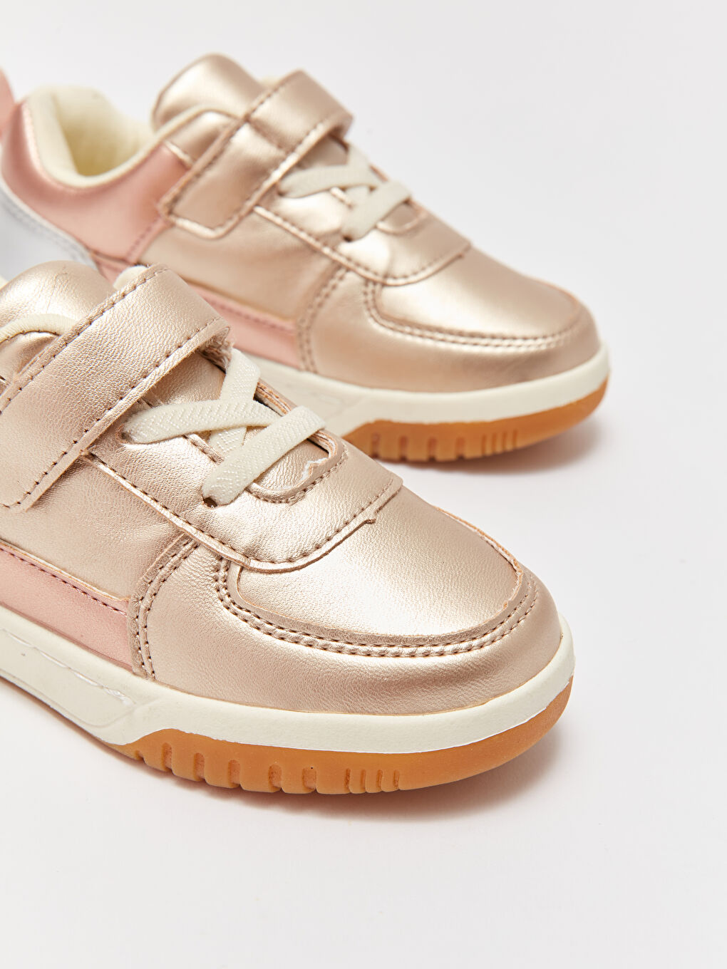 Leather Look Baby Girl Sneakers-2