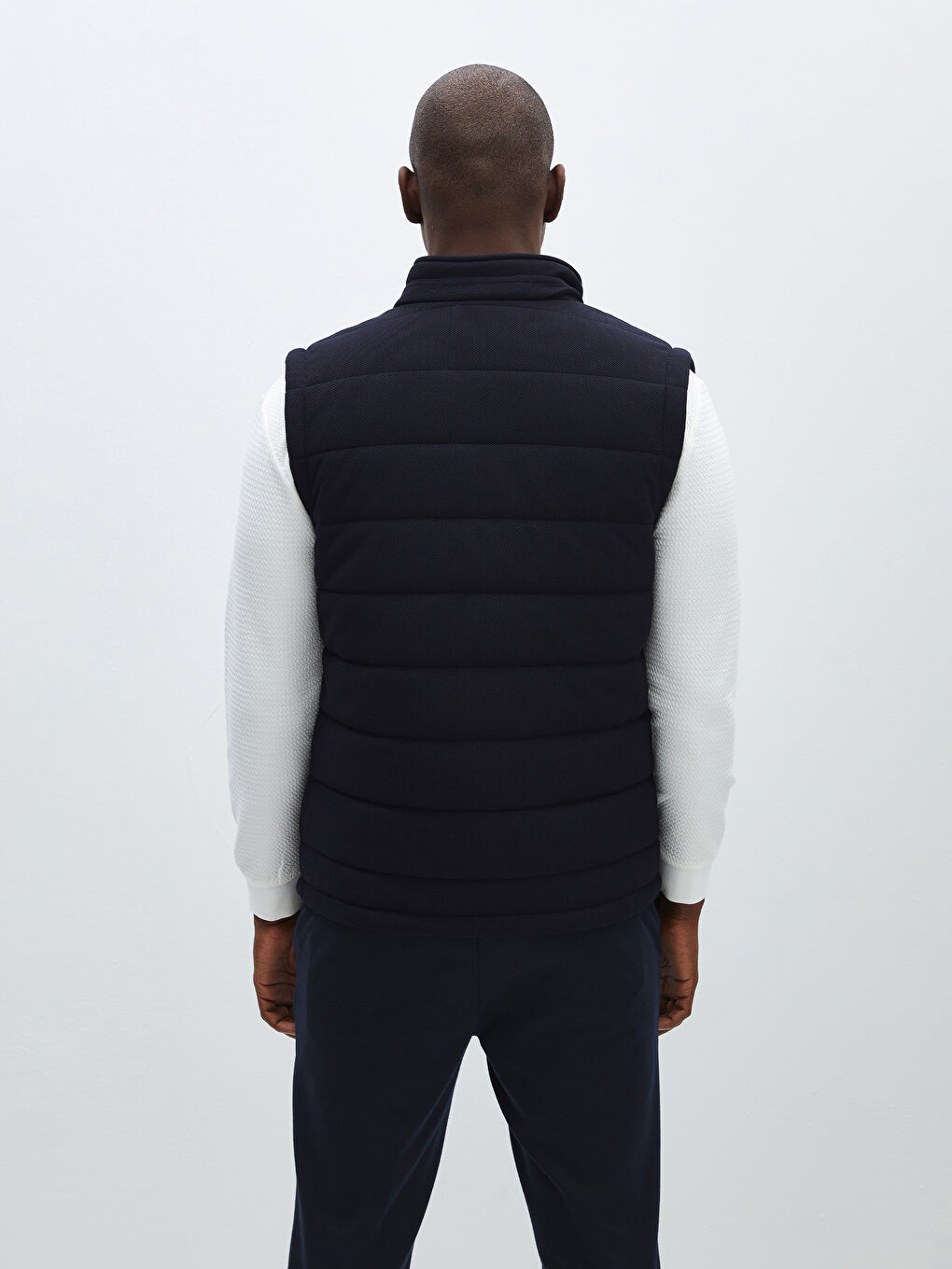 Slim Fit Funnel Neck Men's Puffer Gilet-5
