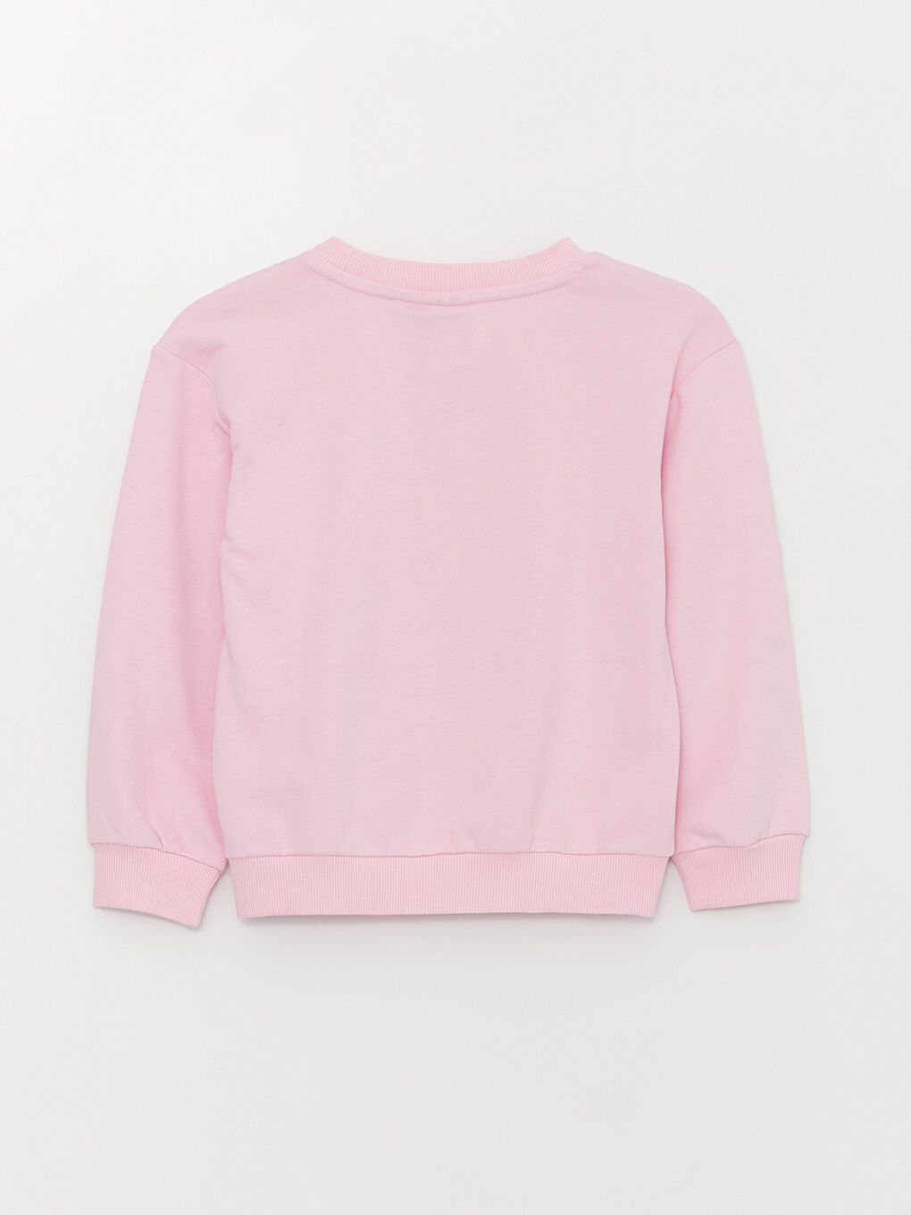 LCW Kids Pembe Leylak Bisiklet Yaka Princess Baskılı Uzun Kollu Kız Çocuk Sweatshirt - 1