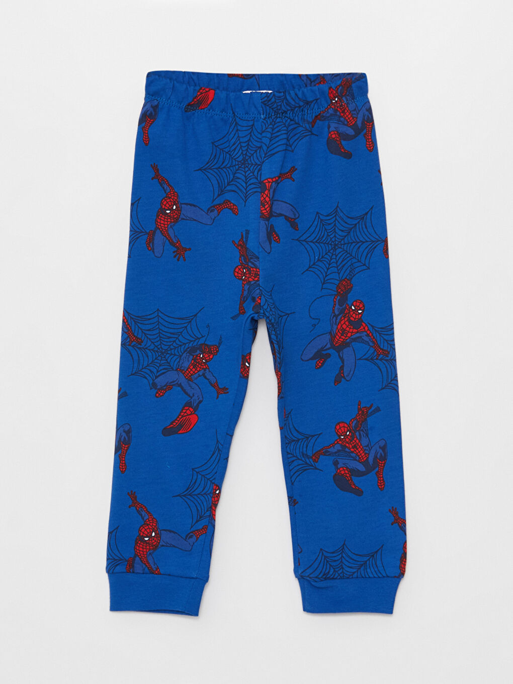 LCW baby Koyu Mavi Bisiklet Yaka Spiderman Baskılı Uzun Kollu Erkek Bebek Pijama Takımı - 7