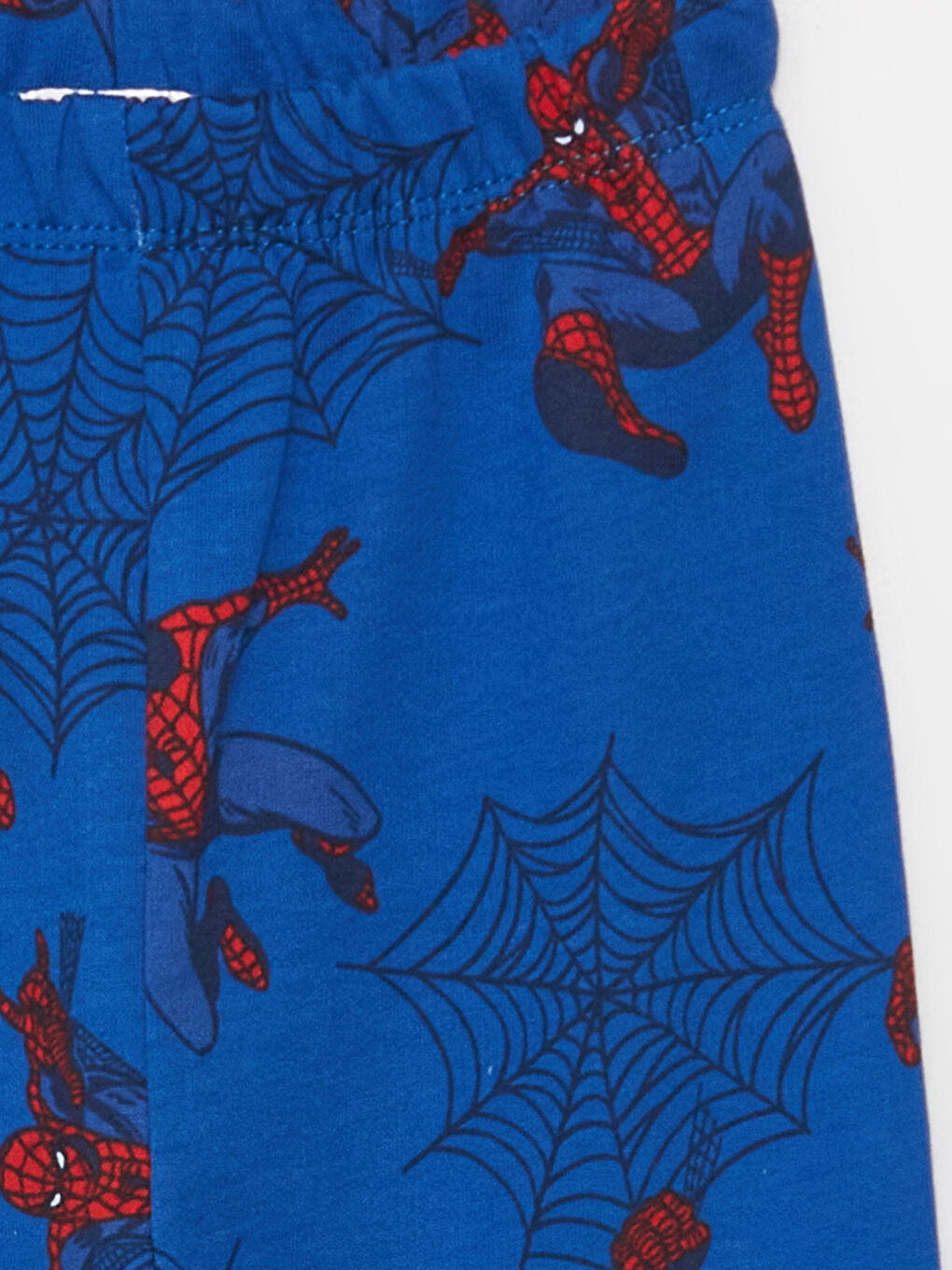 LCW baby Koyu Mavi Bisiklet Yaka Spiderman Baskılı Uzun Kollu Erkek Bebek Pijama Takımı - 8