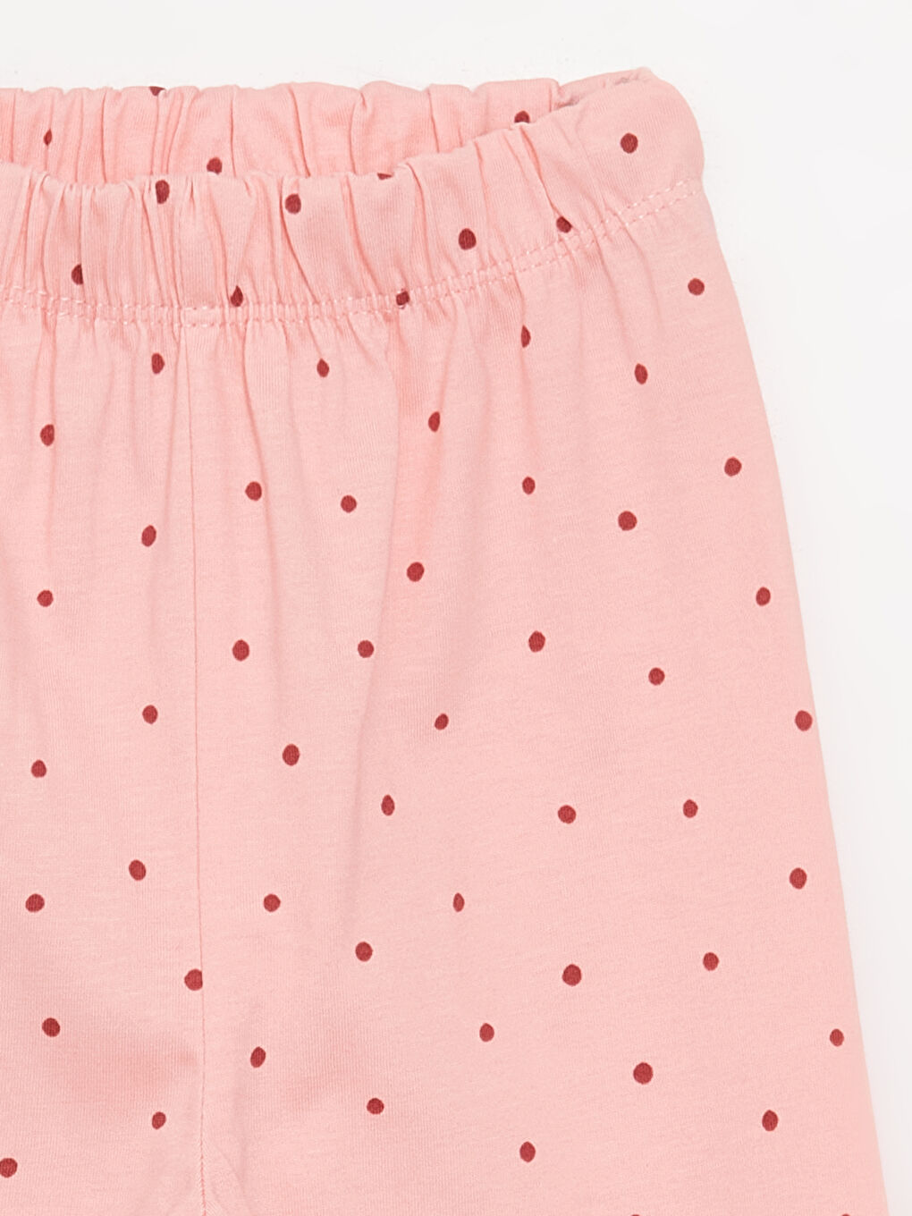 Pembe Puantiyeli Kız Bebek Pijama Takımı-5