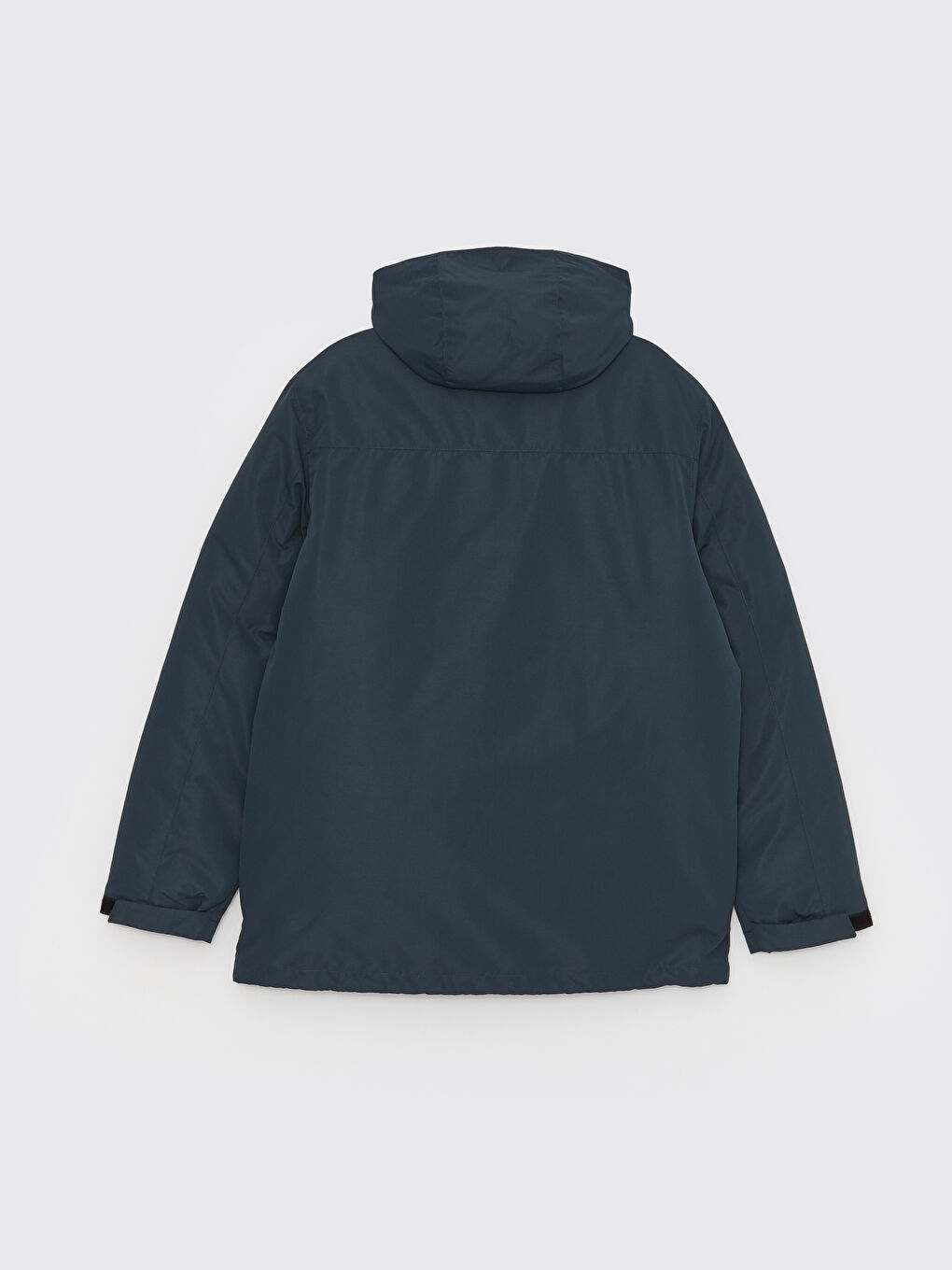 Petrol Standart Kalıp Kapüşonlu Kaban ve Dik Yaka Mont-8