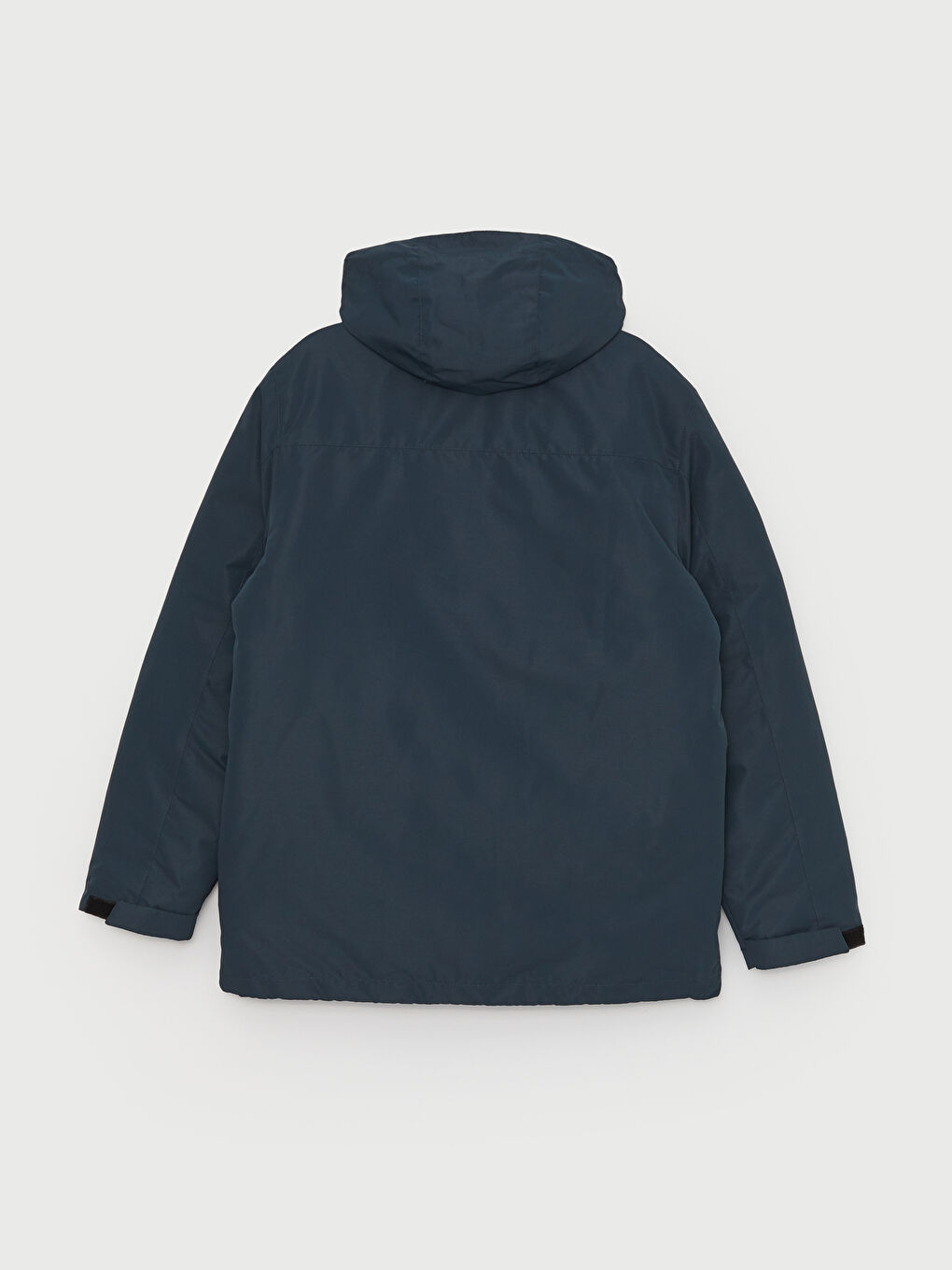 Petrol Standart Kalıp Kapüşonlu Kaban ve Dik Yaka Mont-9